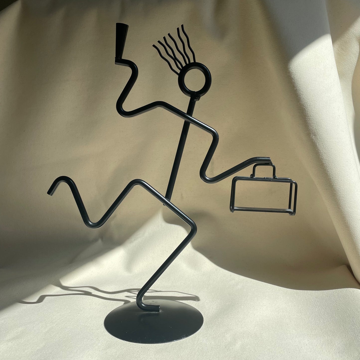 Kokopelli Vintage Memphis Metal Sculpture