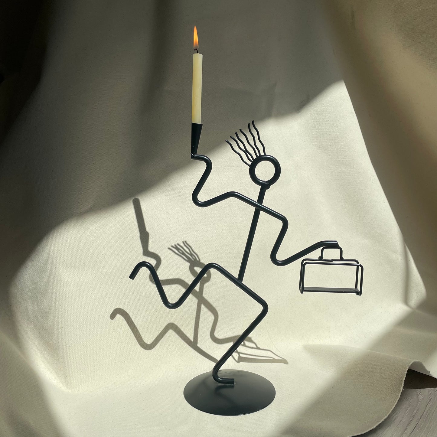 Kokopelli Vintage Memphis Metal Sculpture