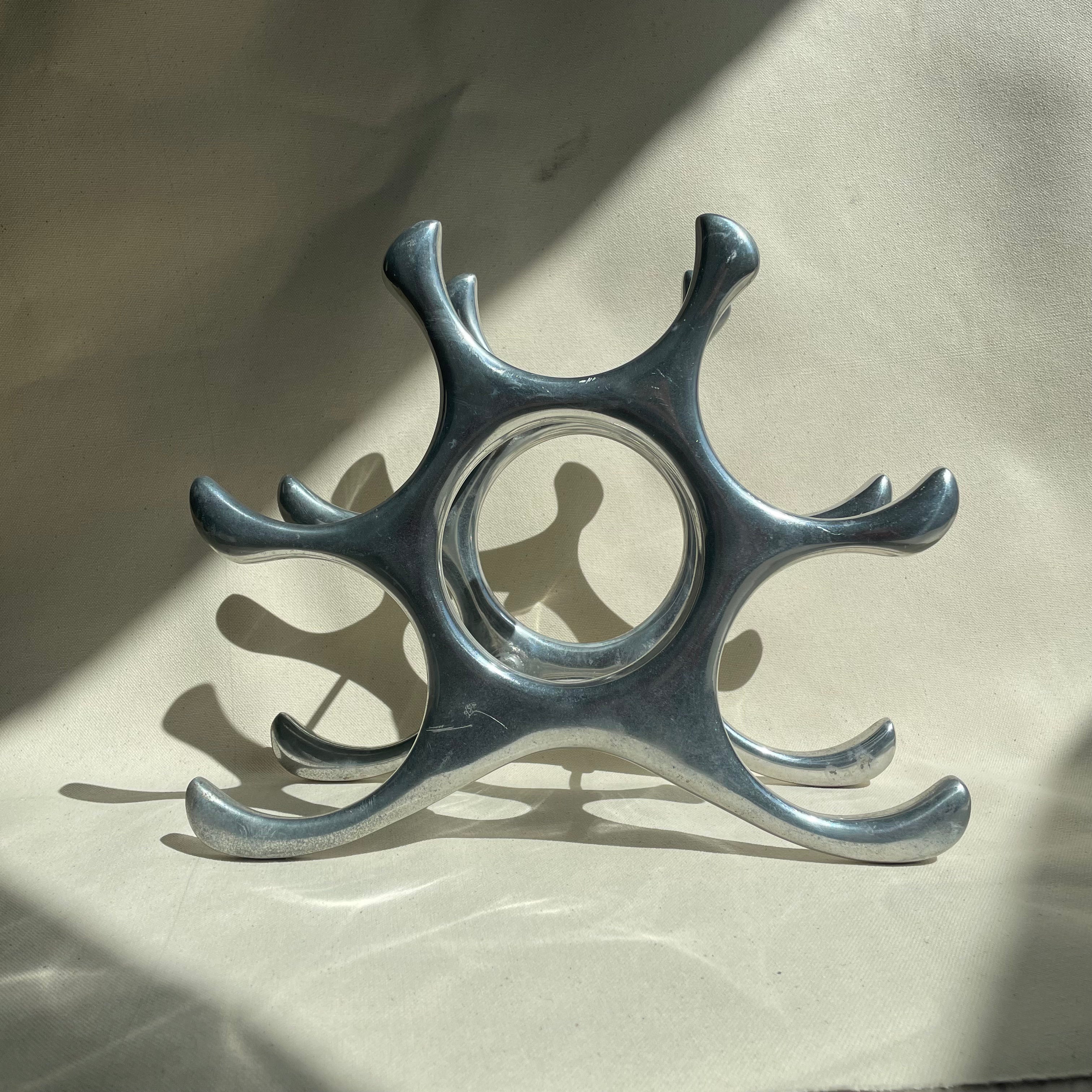 Sculptural Metal Wine Rack - Holds 6 – ONHSI