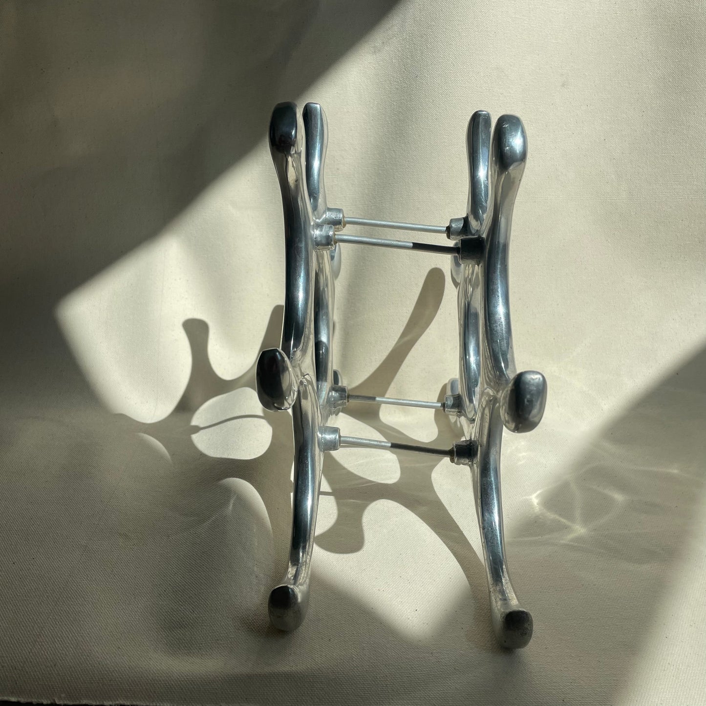 Sculptural Metal Wine Rack - Holds 6