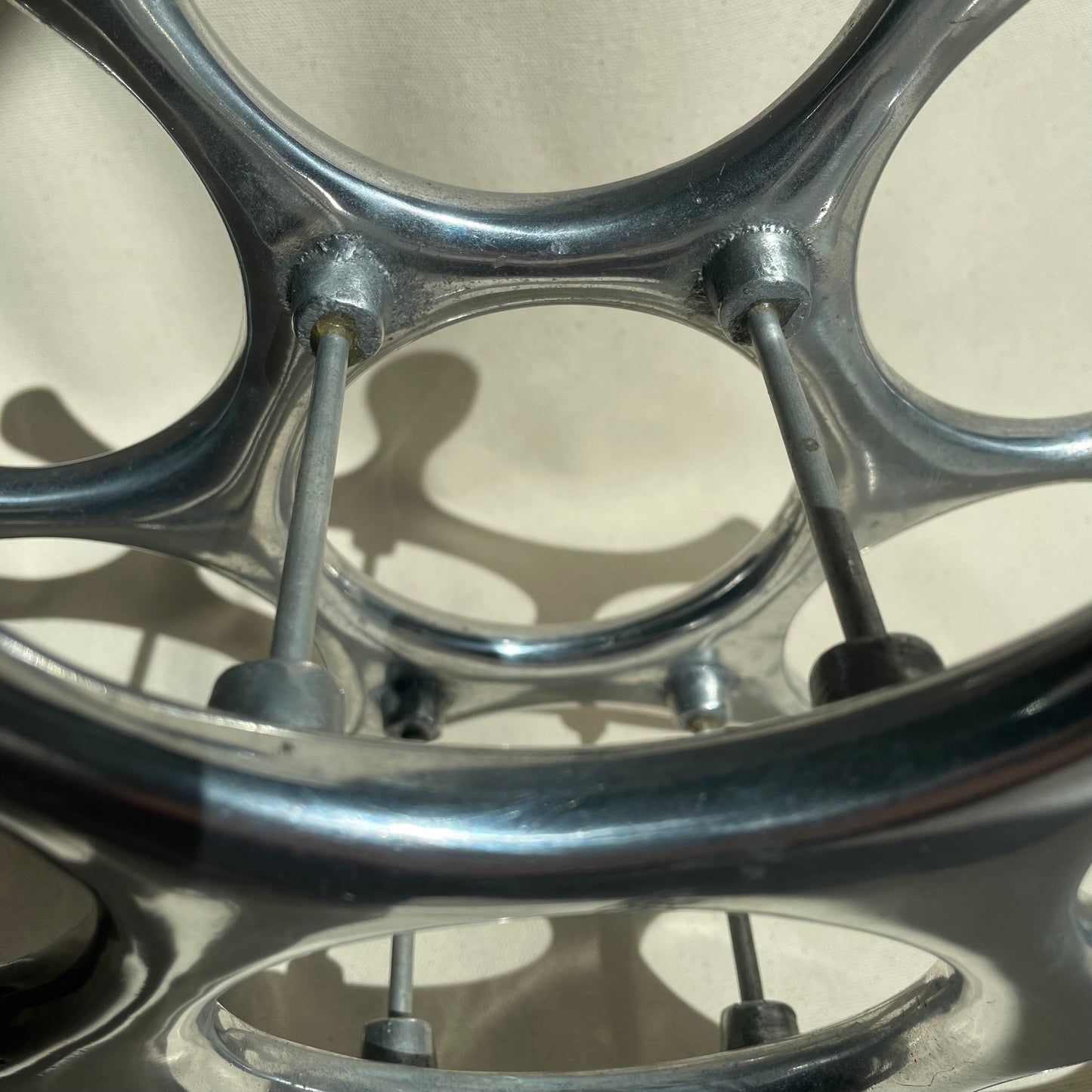 Sculptural Metal Wine Rack - Holds 6