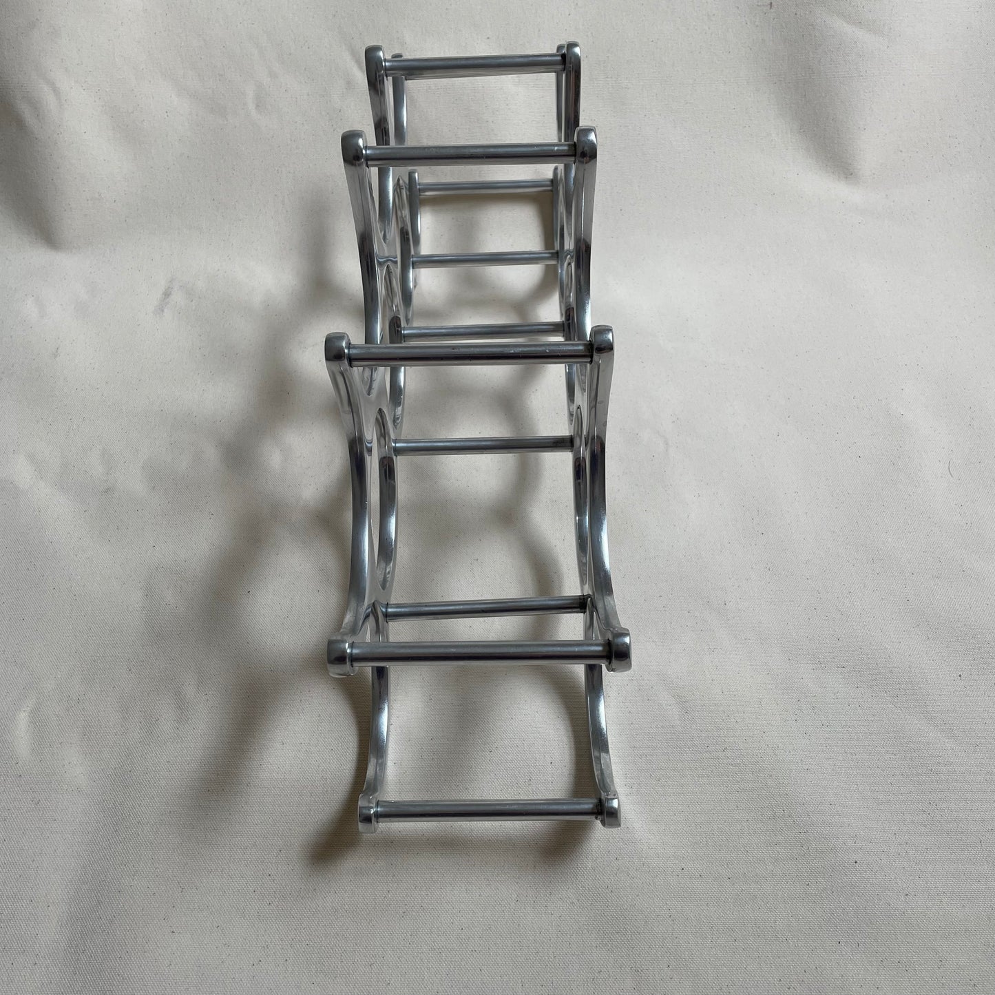 9 Bottle Sculptural Metal Wine Rack