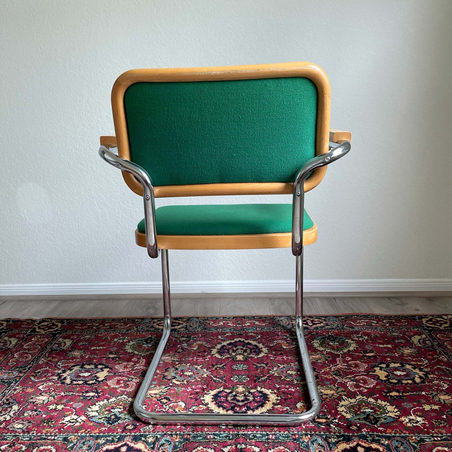 Marcel Breuer Emerald Color Cesca Style Arm Chair