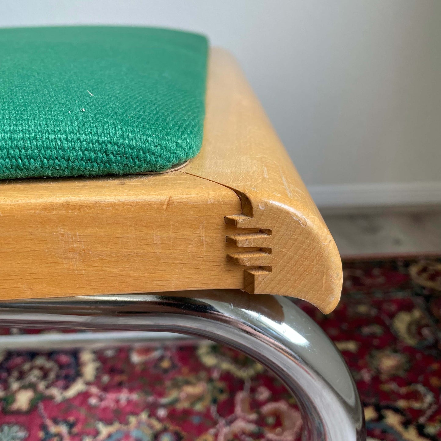 Marcel Breuer Emerald Color Cesca Style Arm Chair