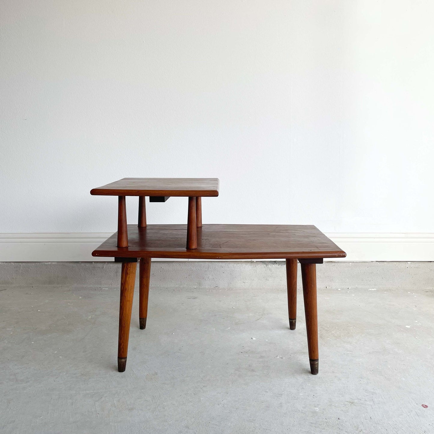 MCM Hexagon Two Tier End Table