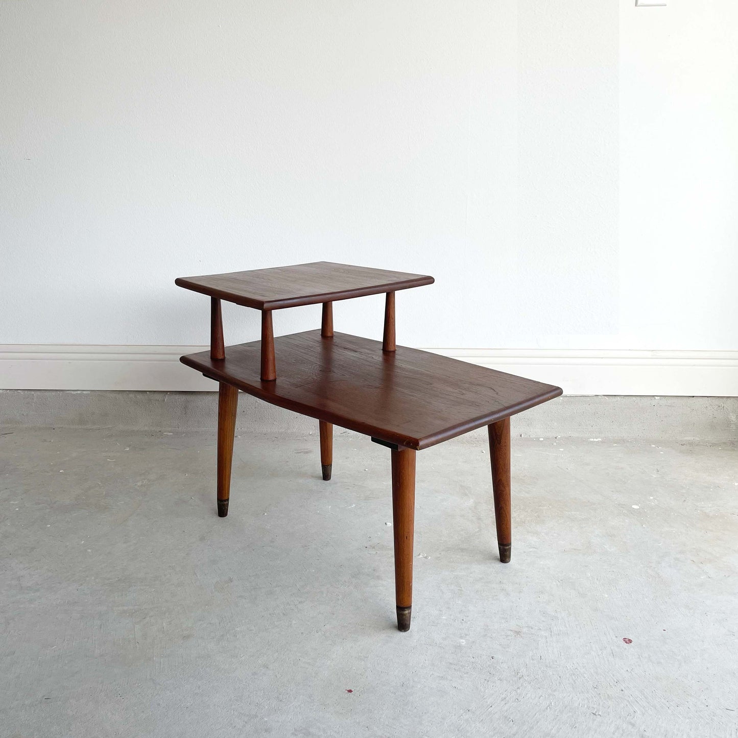 MCM Hexagon Two Tier End Table