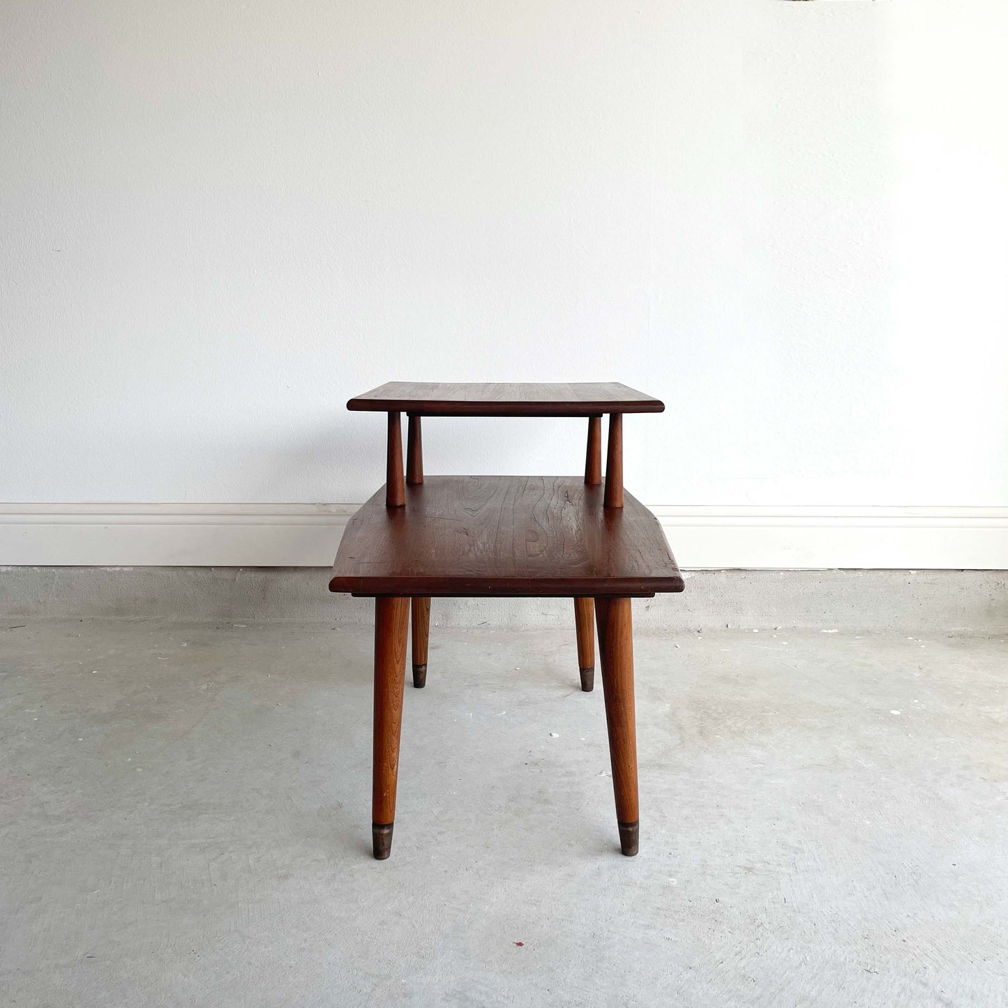 MCM Hexagon Two Tier End Table