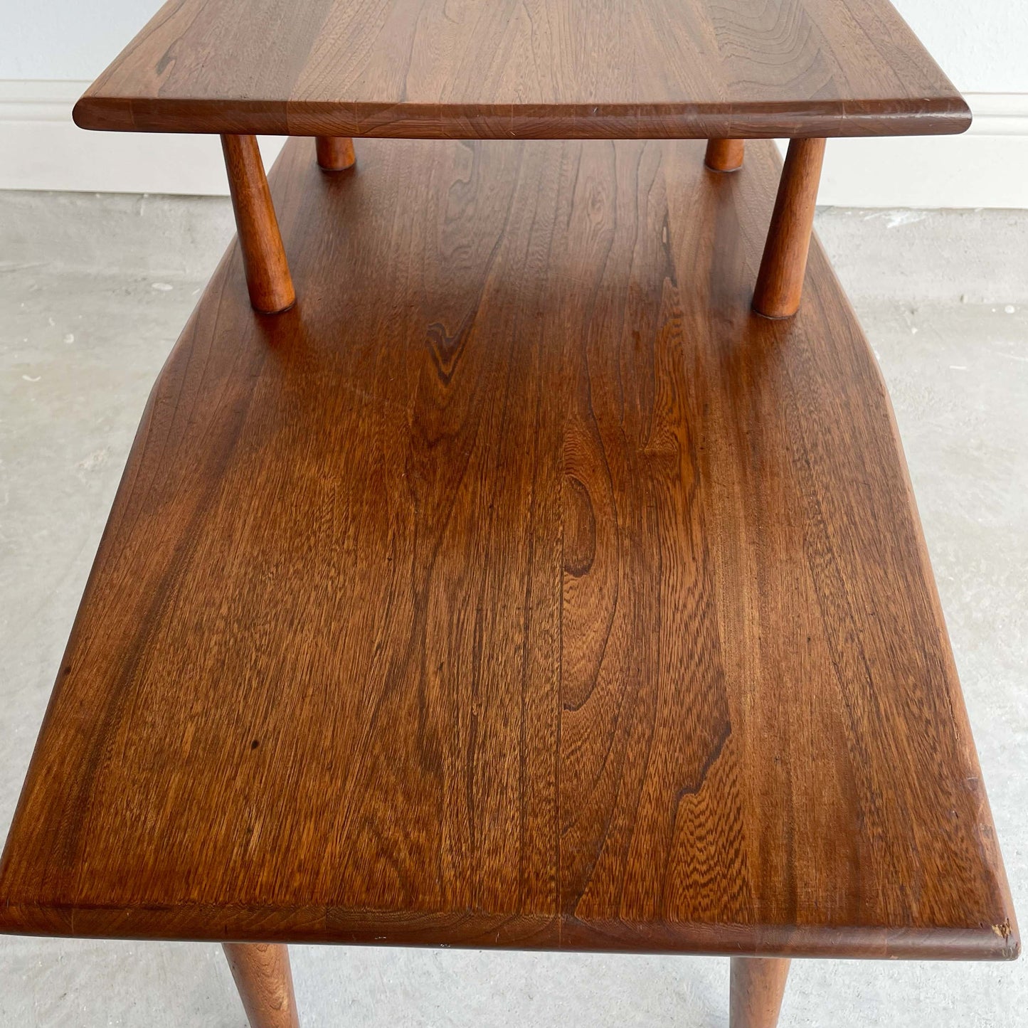 MCM Hexagon Two Tier End Table