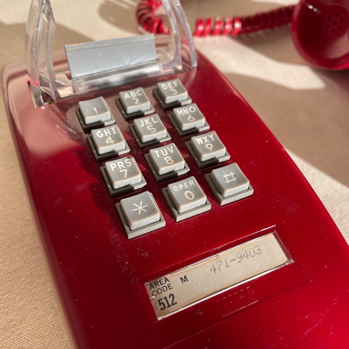 Vintage Red Telephone, Wall Hung