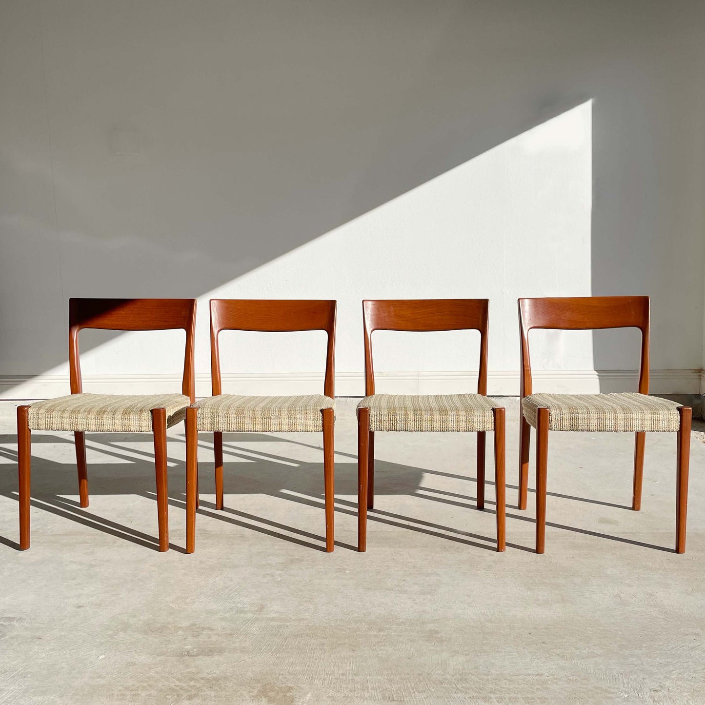 Danish Dining Chairs with Teak Frames by Svegards Markaryd, Set of 4