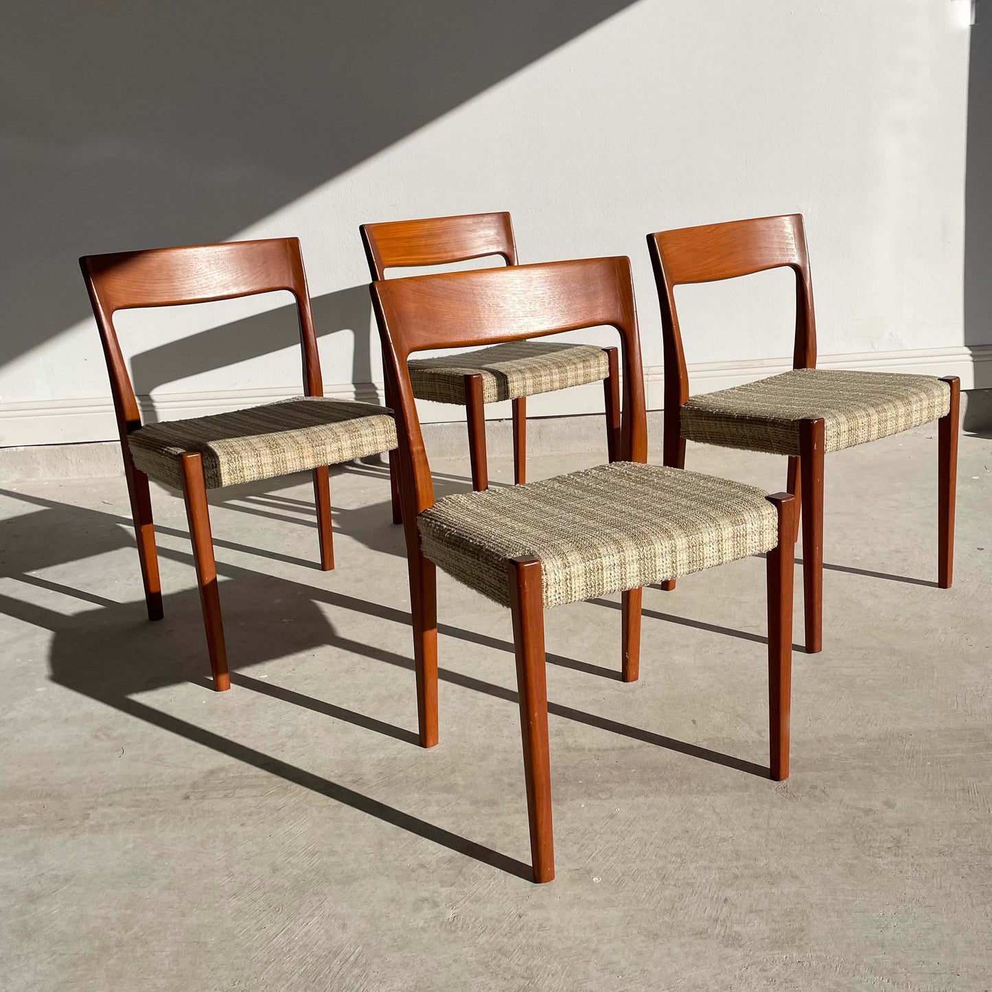 Danish Dining Chairs with Teak Frames by Svegards Markaryd, Set of 4
