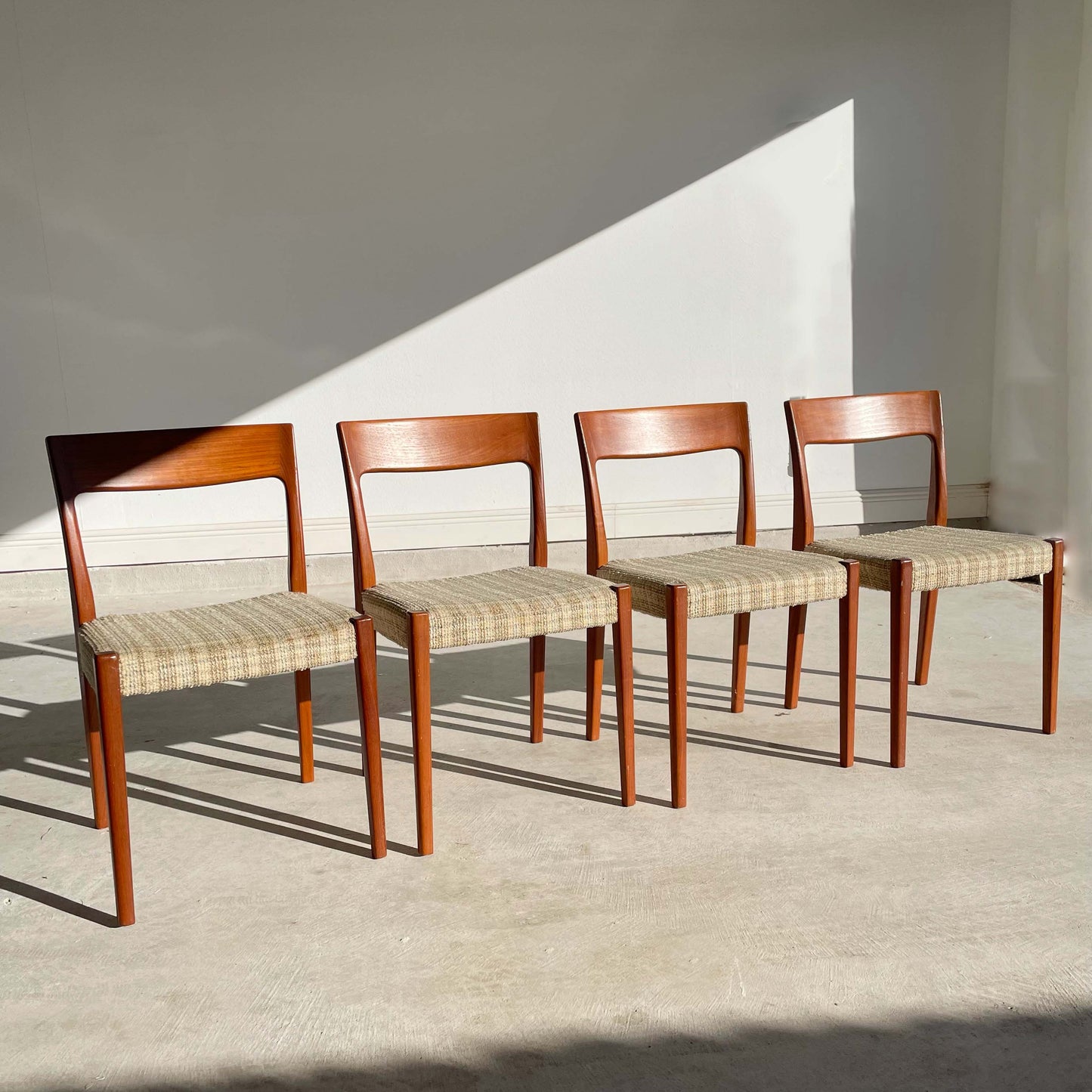 Danish Dining Chairs with Teak Frames by Svegards Markaryd, Set of 4