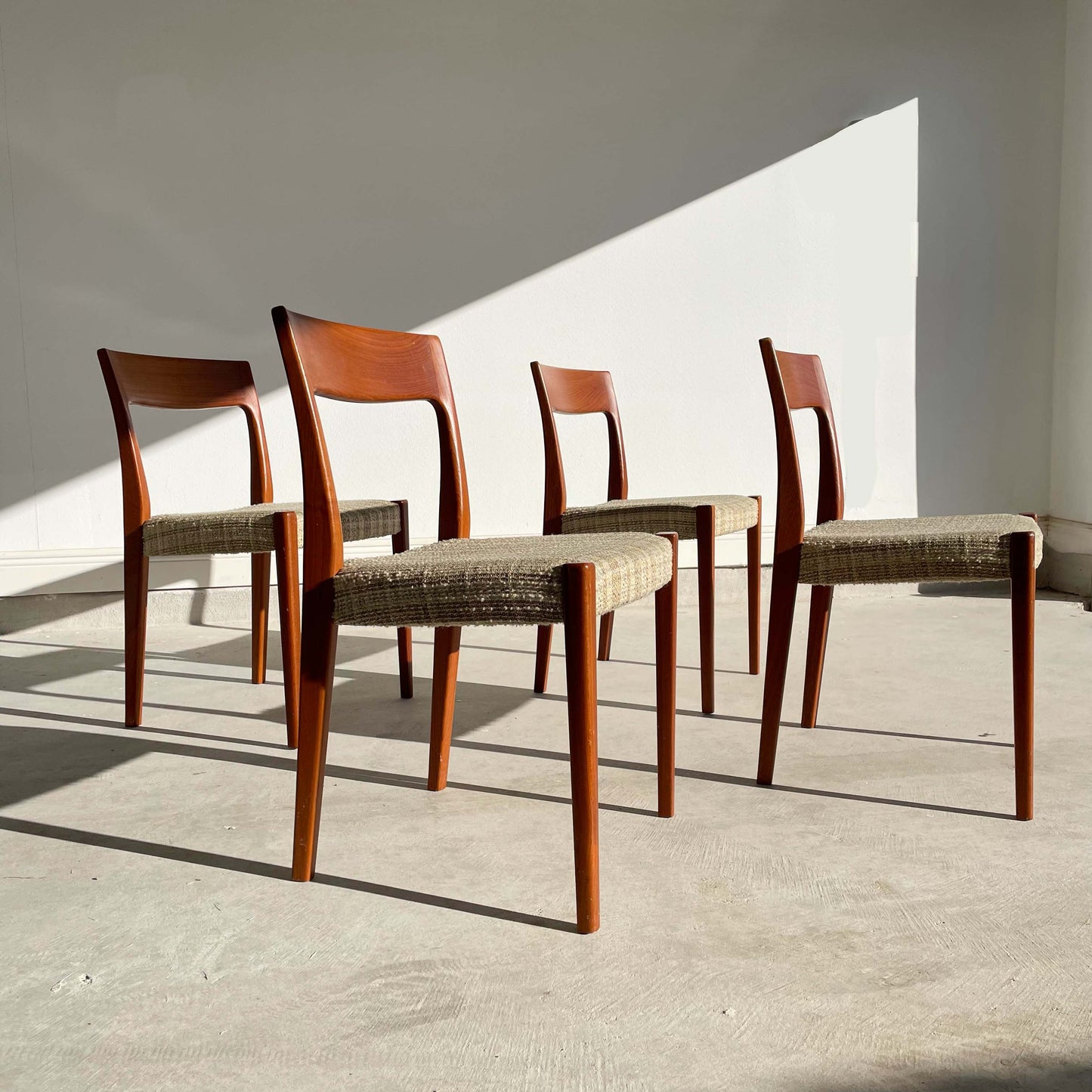Danish Dining Chairs with Teak Frames by Svegards Markaryd, Set of 4