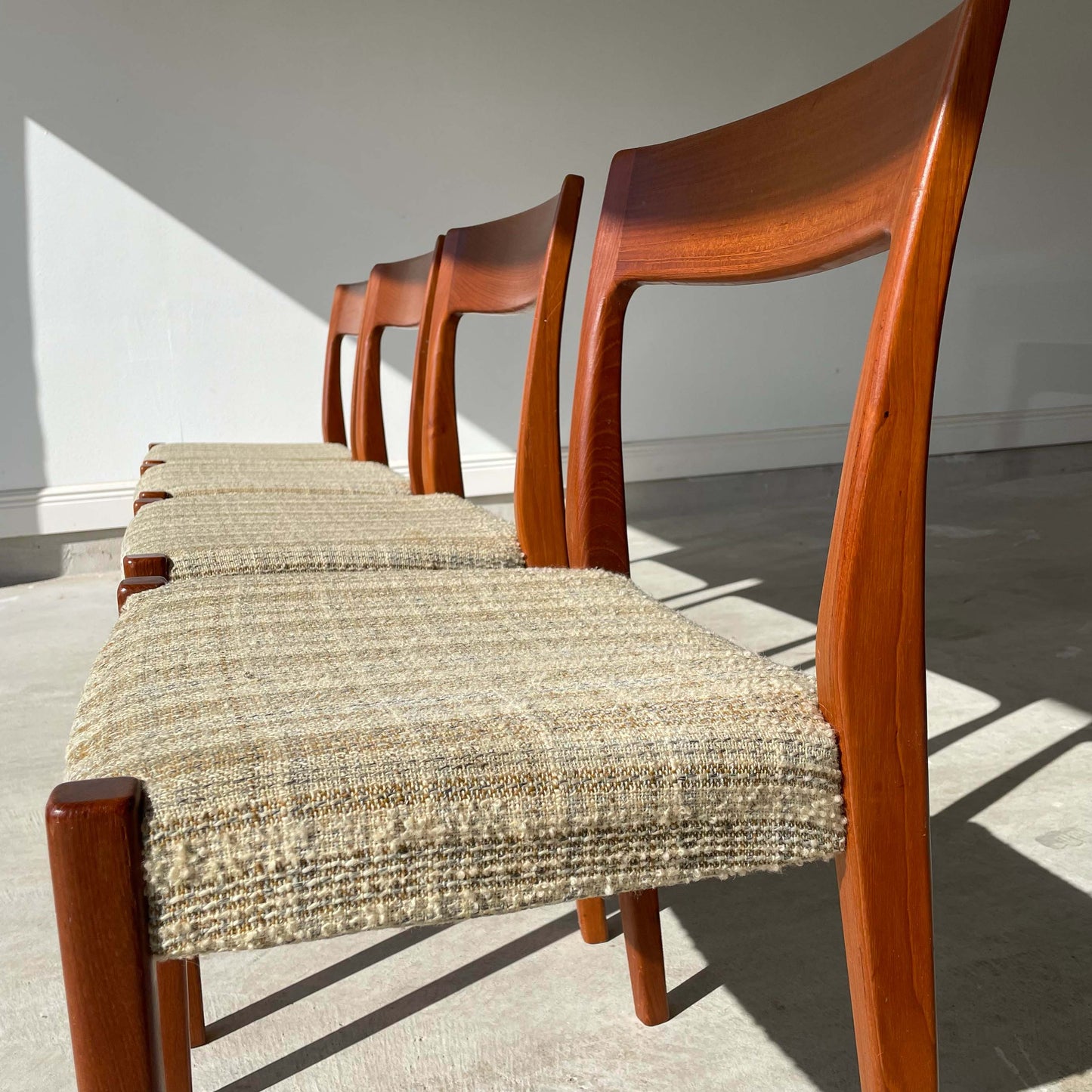 Danish Dining Chairs with Teak Frames by Svegards Markaryd, Set of 4