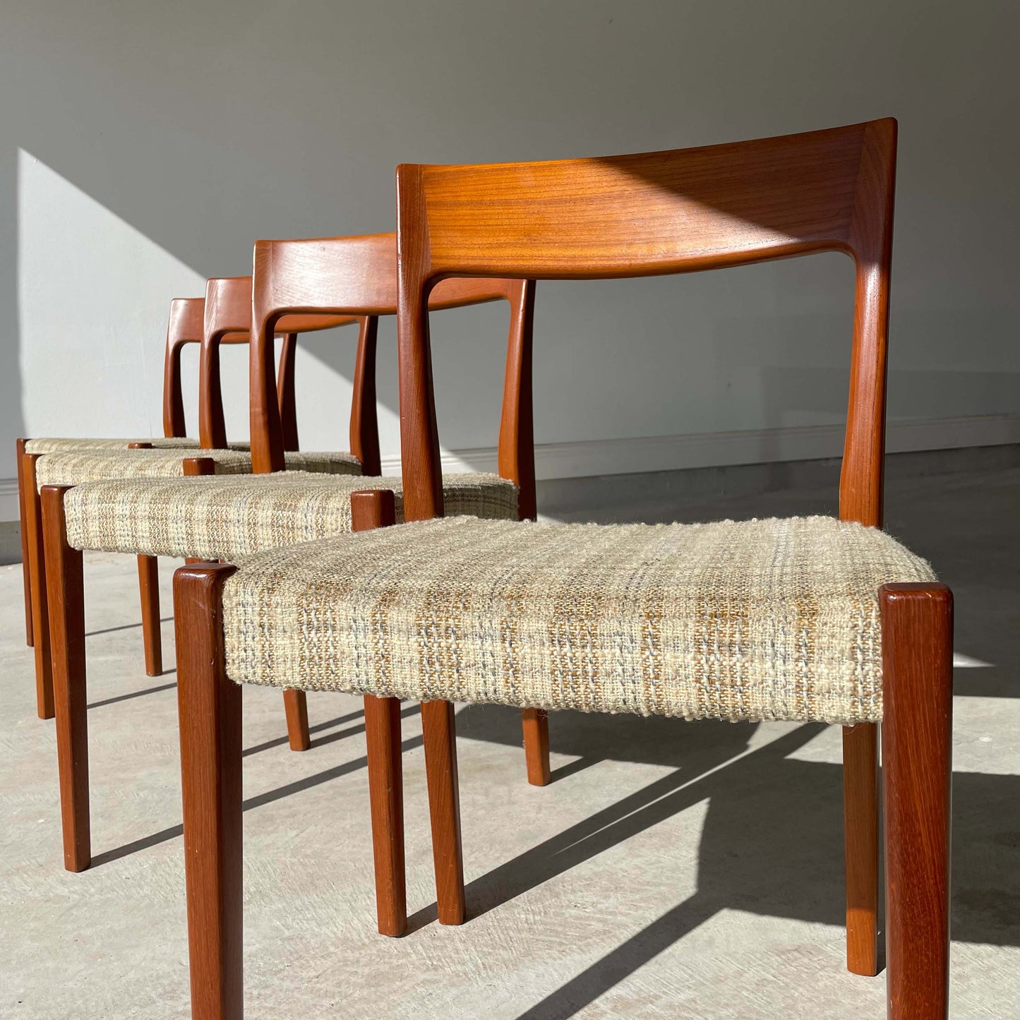 Danish Dining Chairs with Teak Frames by Svegards Markaryd, Set of 4