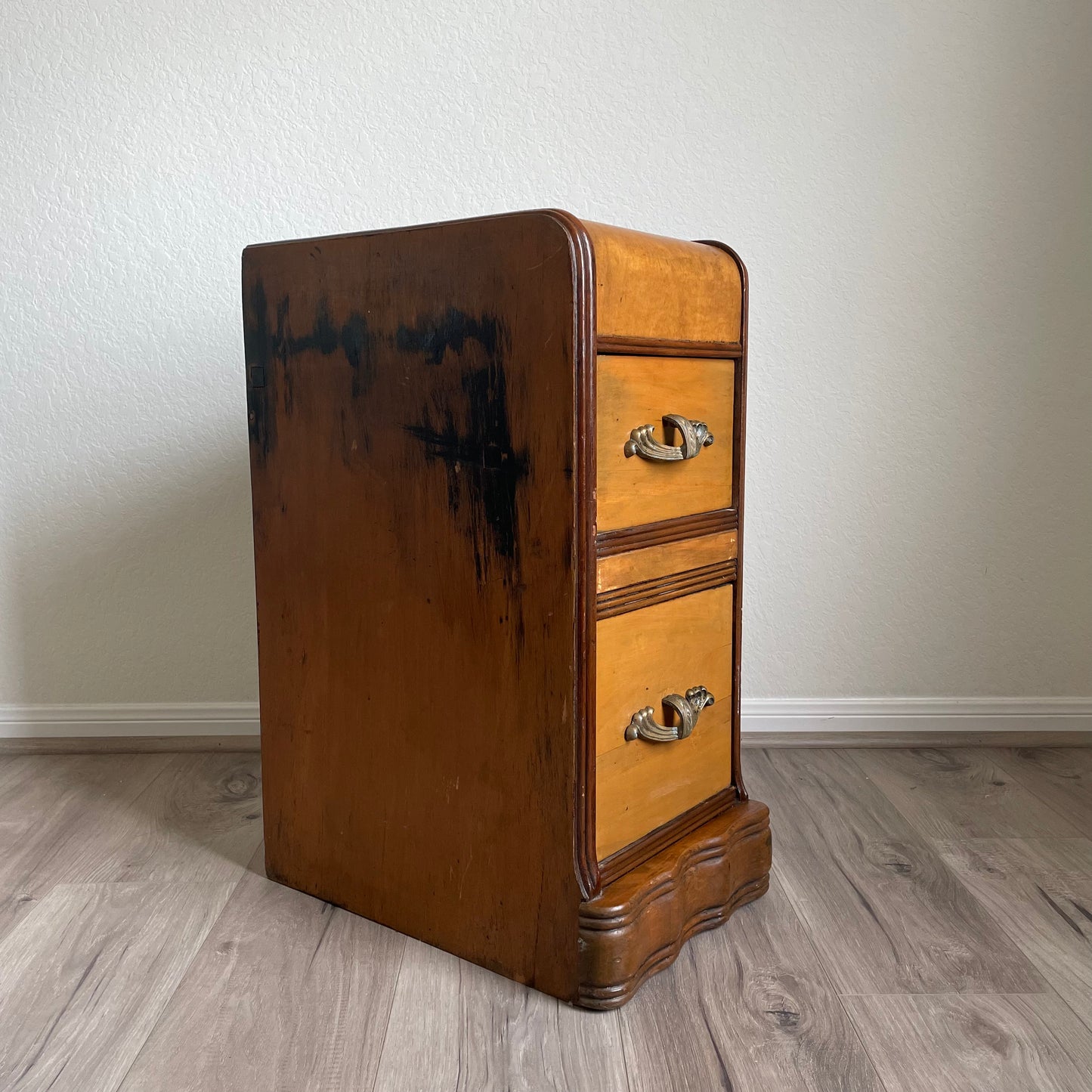 Art Deco Waterfall Nightstand or End Table