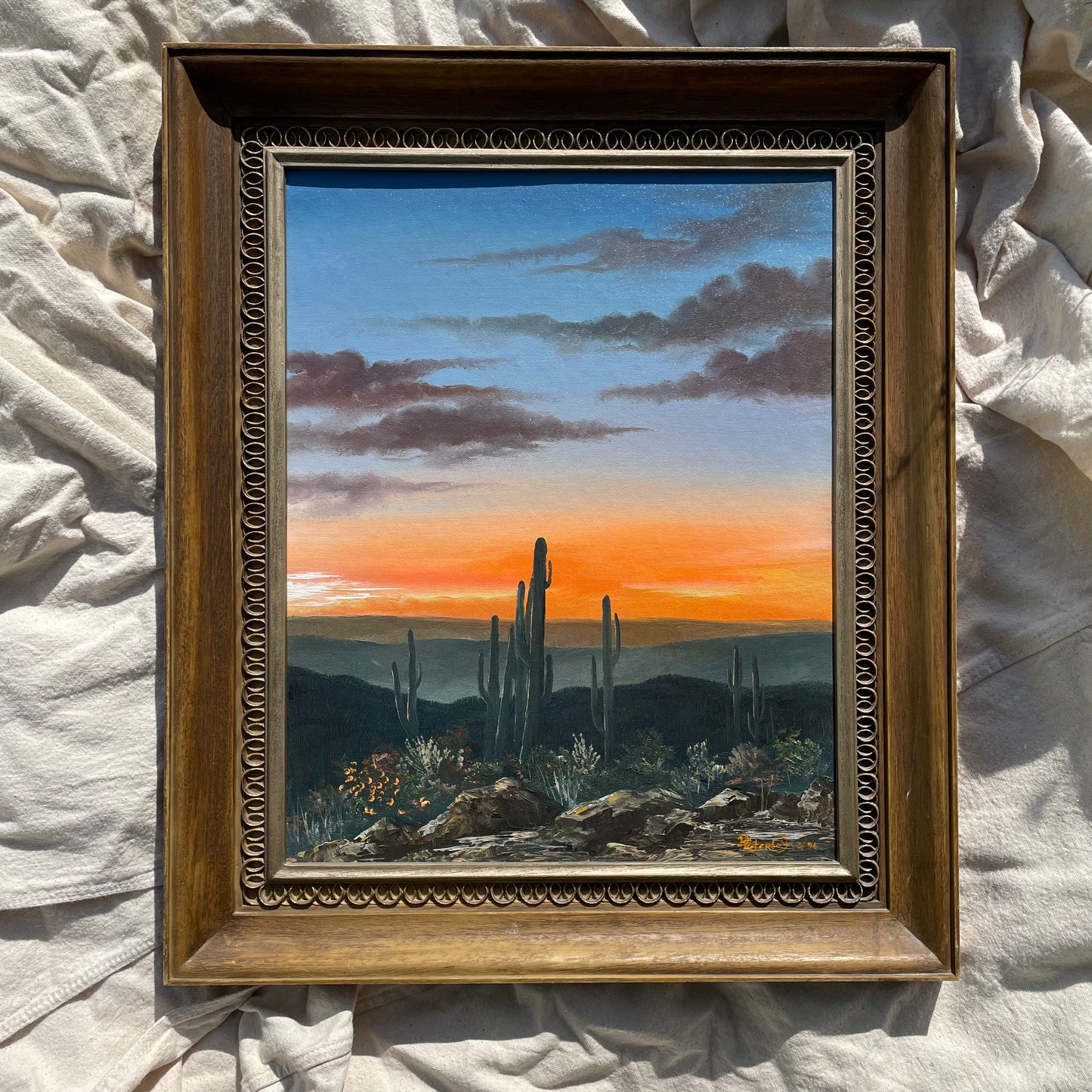 Desert Sunset: Original Art, Signed
