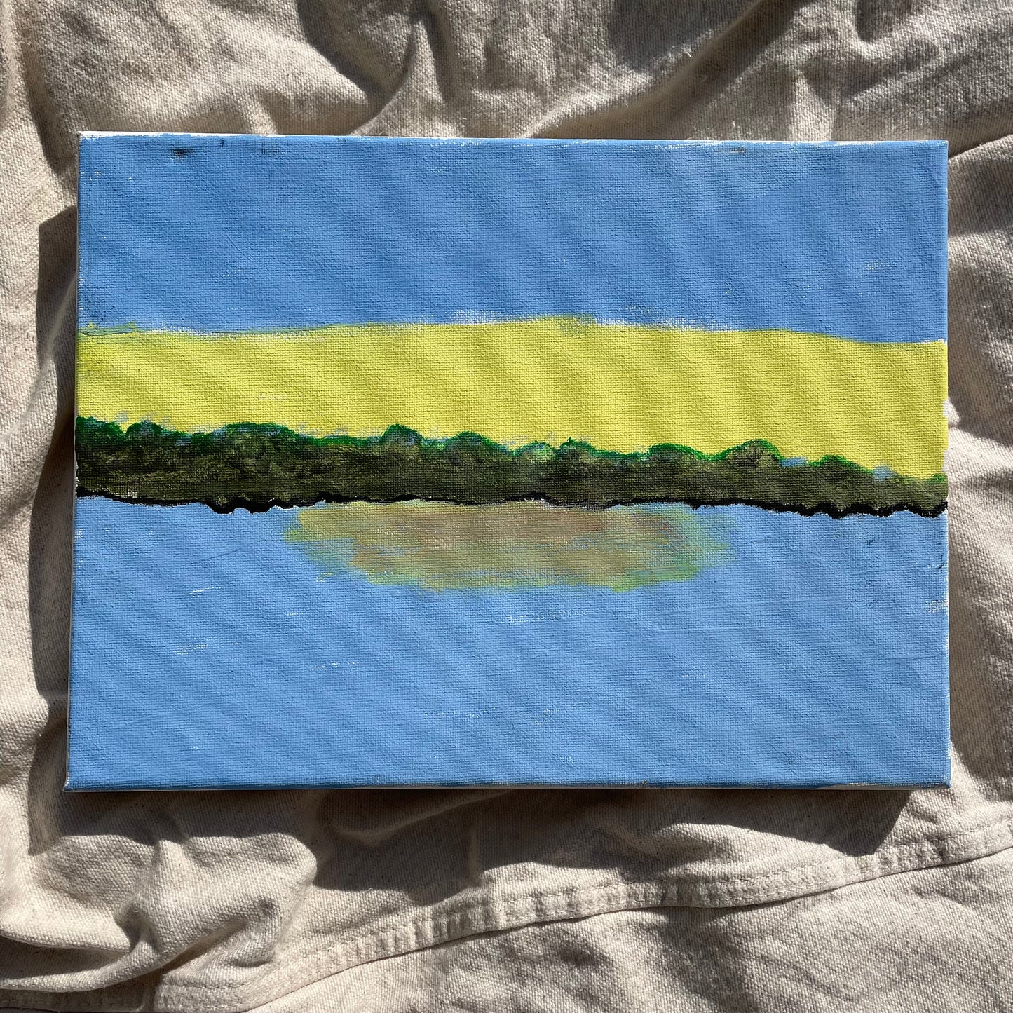 Landscape Painting: The Lake, Original Art