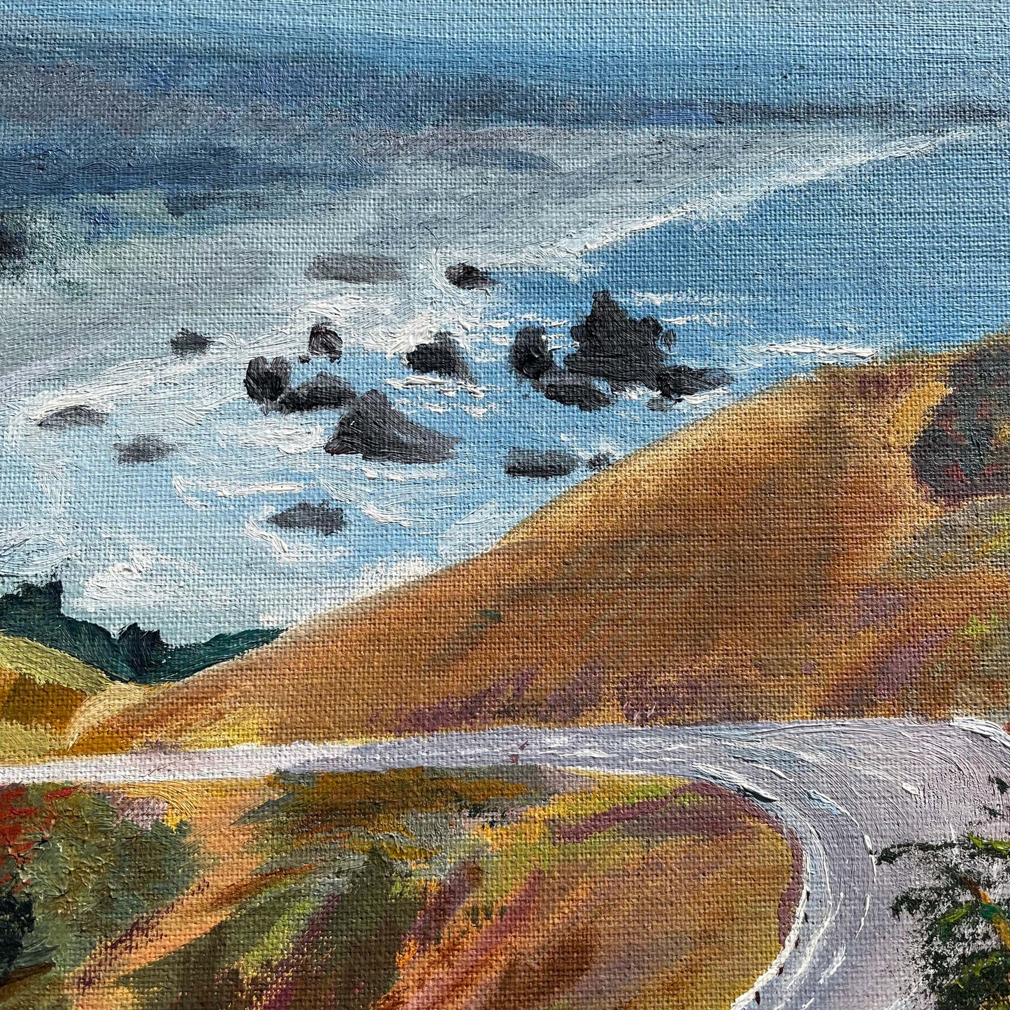 Scenic Landscape: Headed to the Beach, Original Artwork, Signed