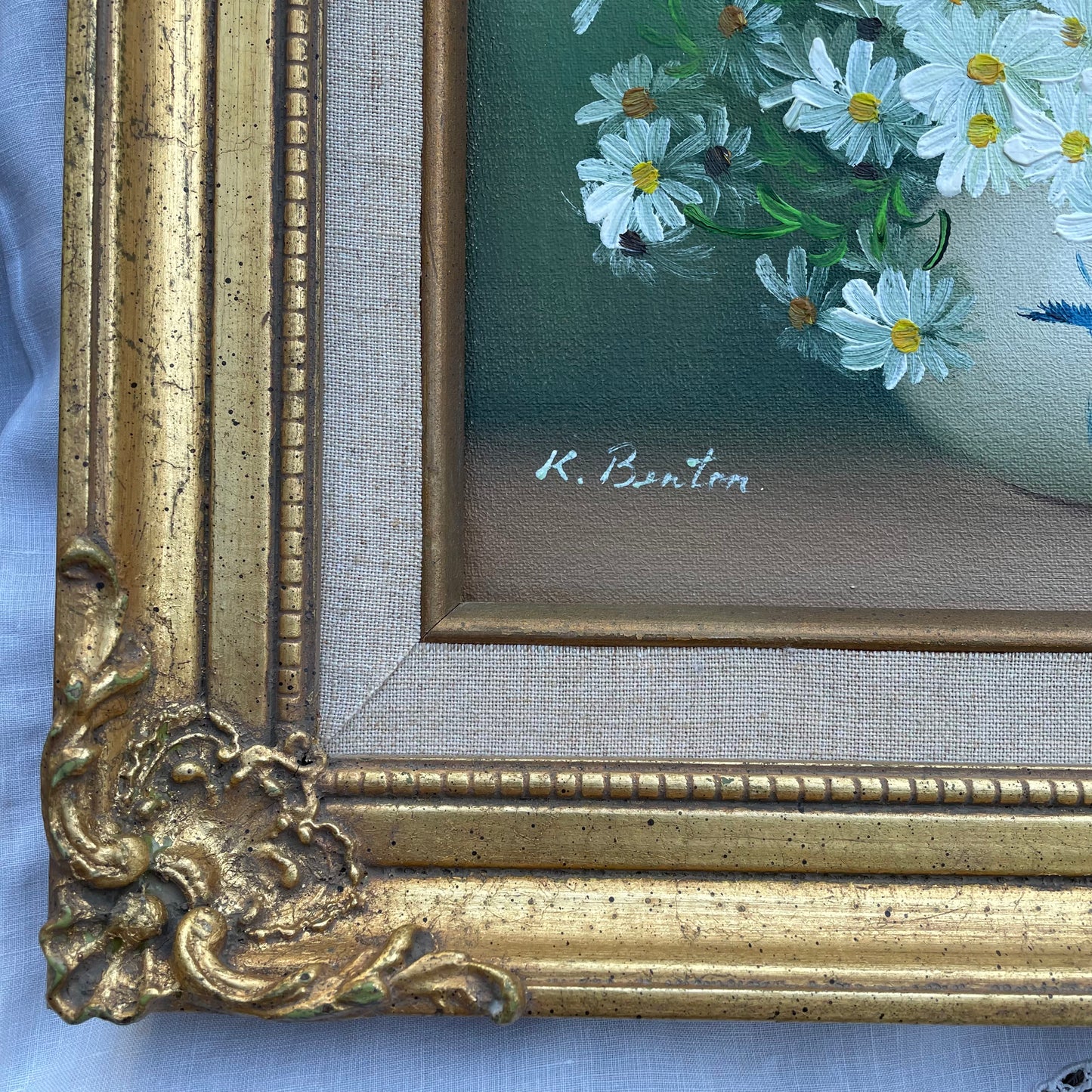 Vintage Floral Arrangement: Original Art, Signed