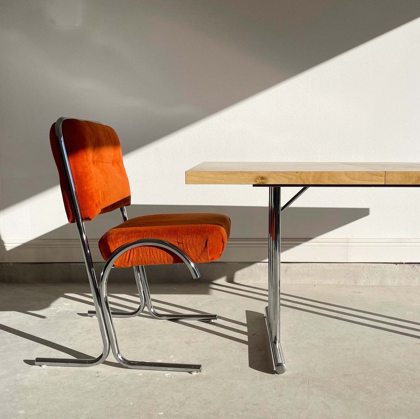 Harvey Probber Style Laminate and Chrome Dining Table