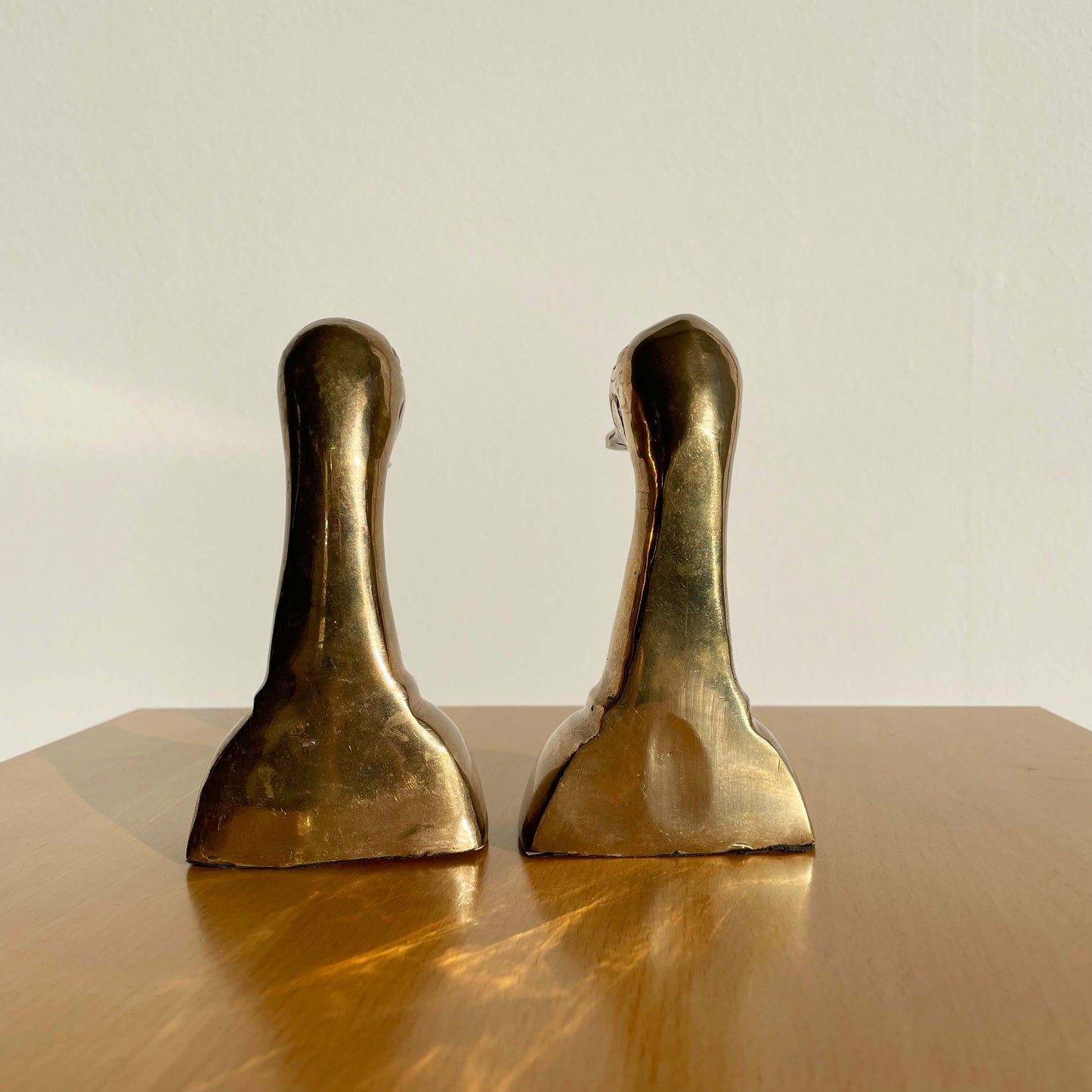 Duck Brass Bookends x2