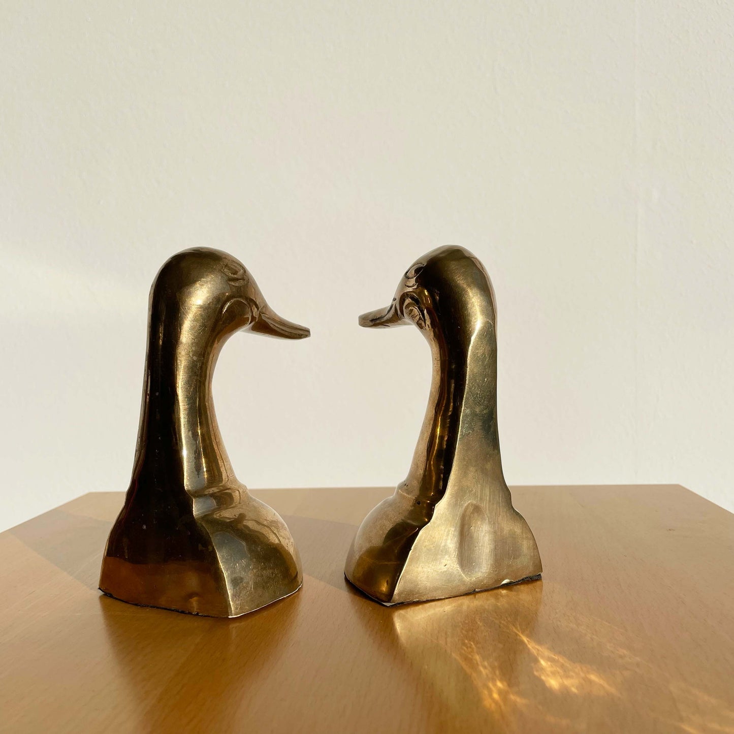 Duck Brass Bookends x2
