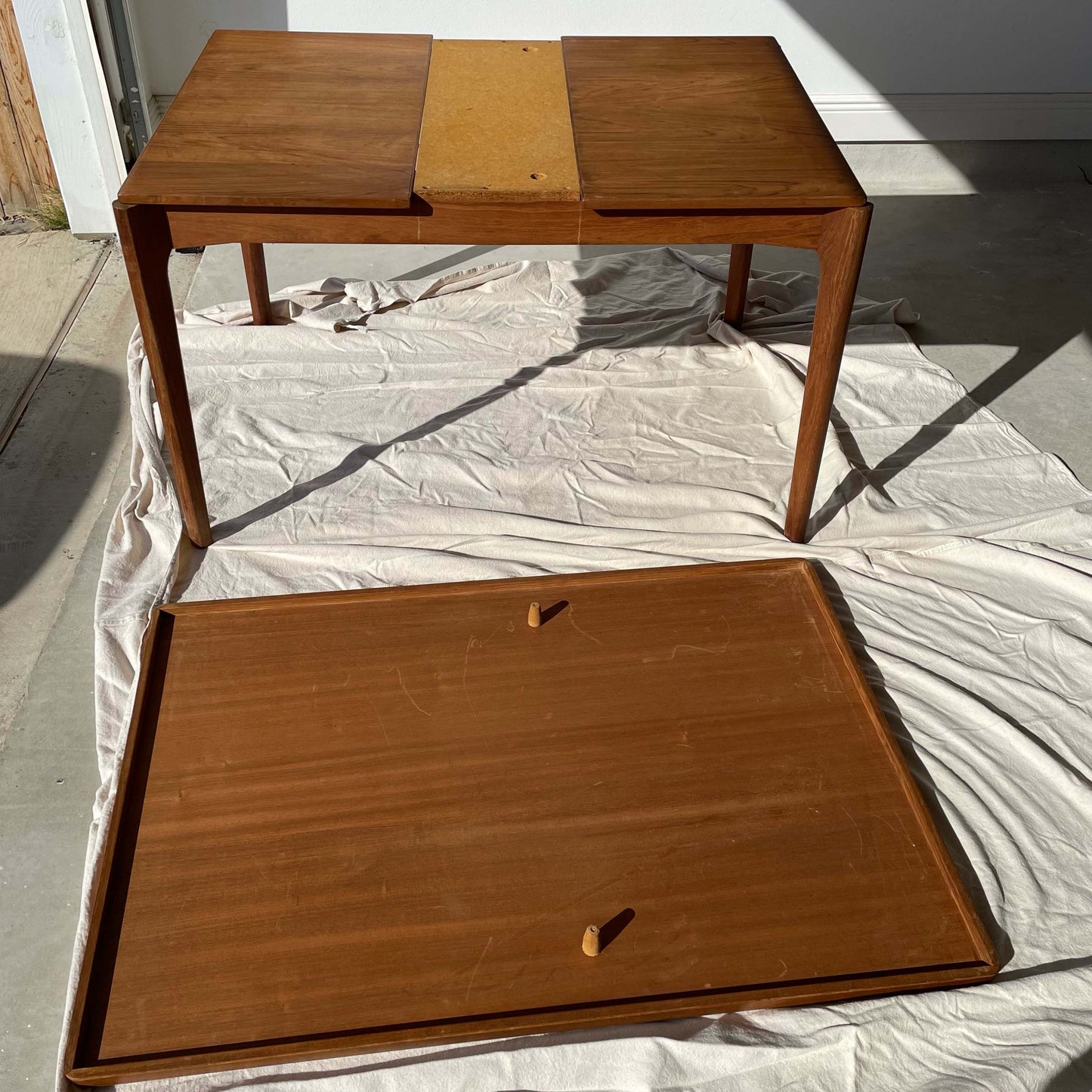 Vejle Stole Danish Modern Teak Extension Dining Table by Henning Kjaernulf