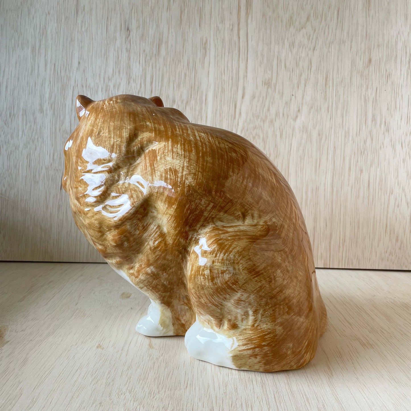 NS Gustin Cat Statuette of Majestic Orange Tabby Cat