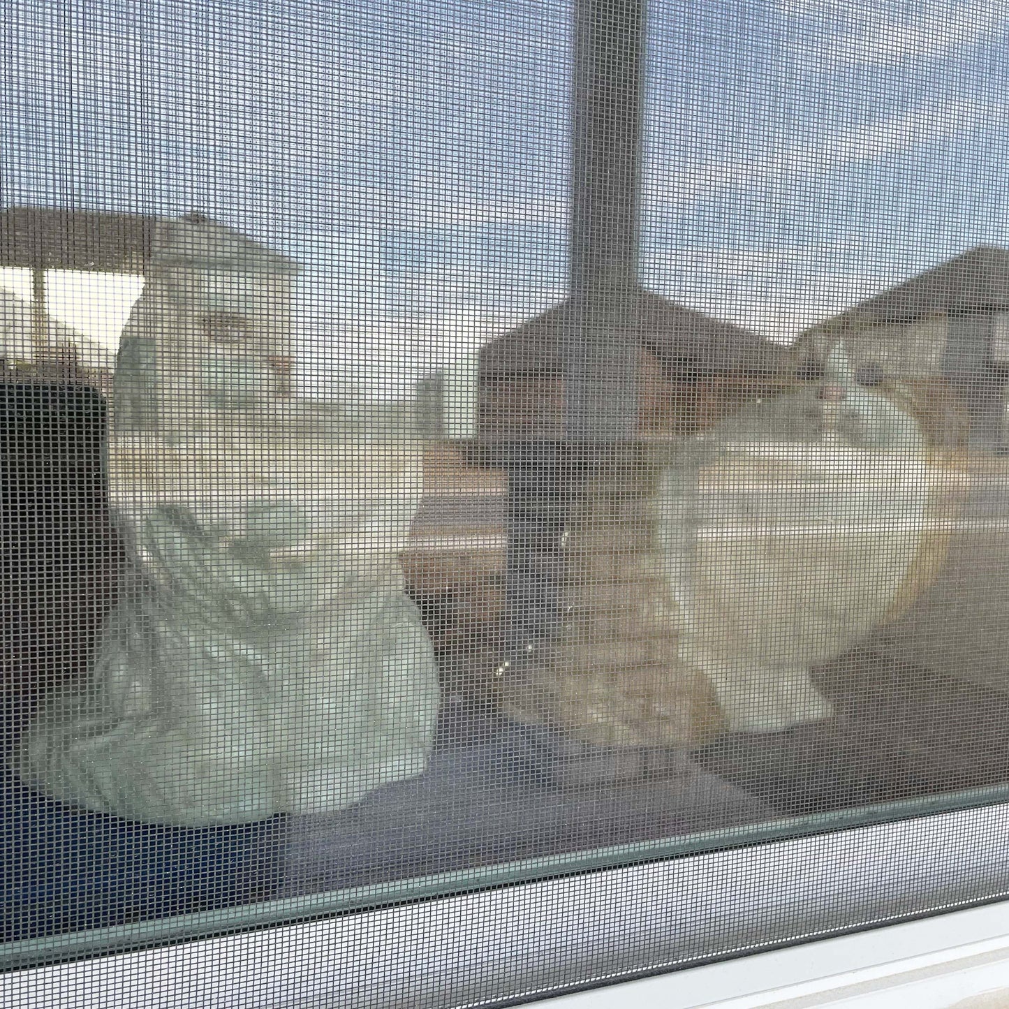 Townsends Ceramic Hand Painted White Persian Cat with Blue Eyes