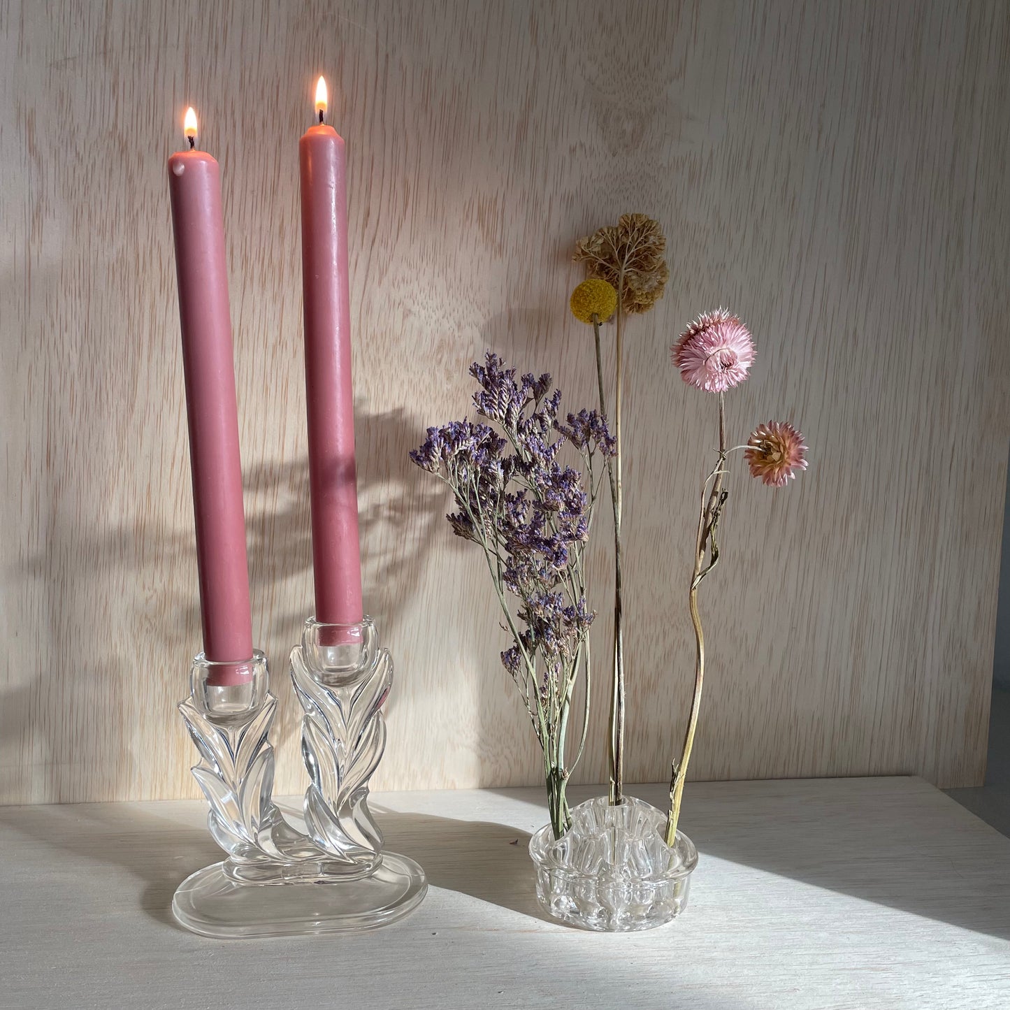 Vintage Indiana Glass Candle Holder pattern #1008 x1