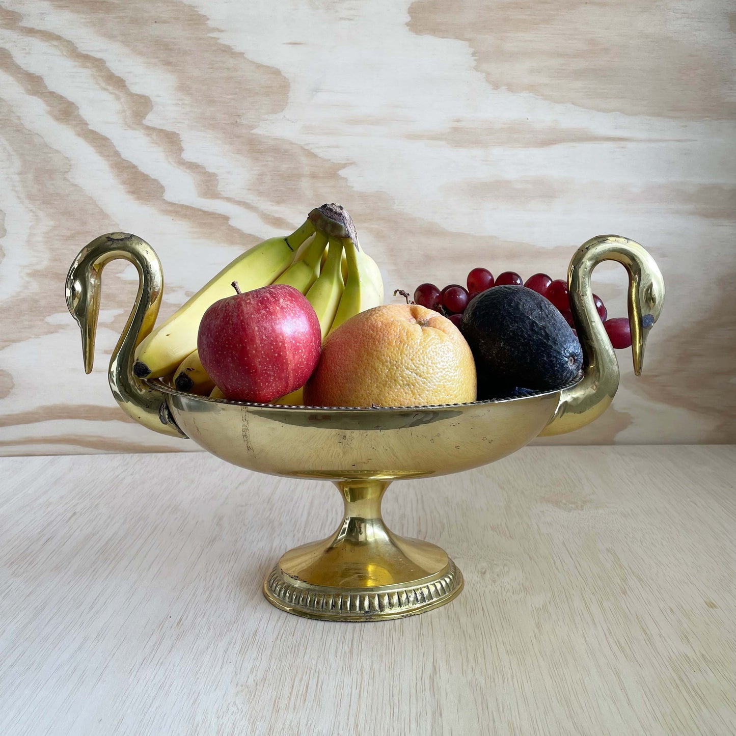 Vintage MCM Double Swan Pedestal Centerpiece