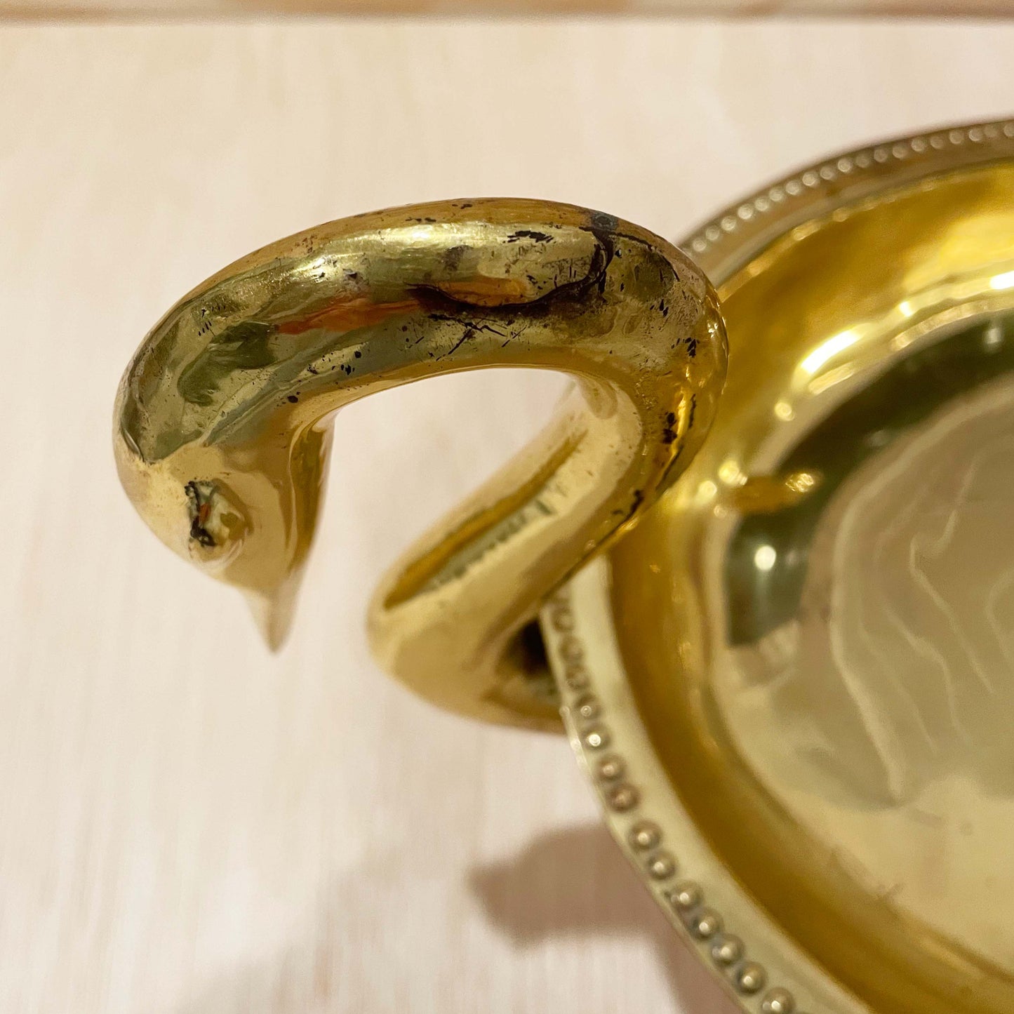 Vintage MCM Double Swan Pedestal Centerpiece