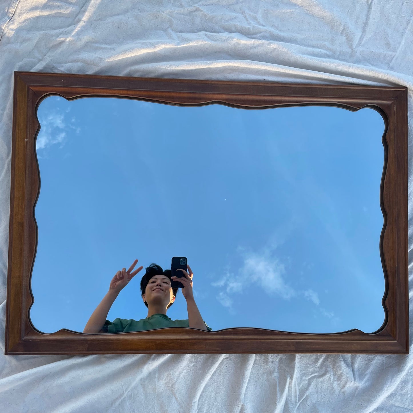 Ethan Allen Heirloom Maple Nutmeg Wall Mirror