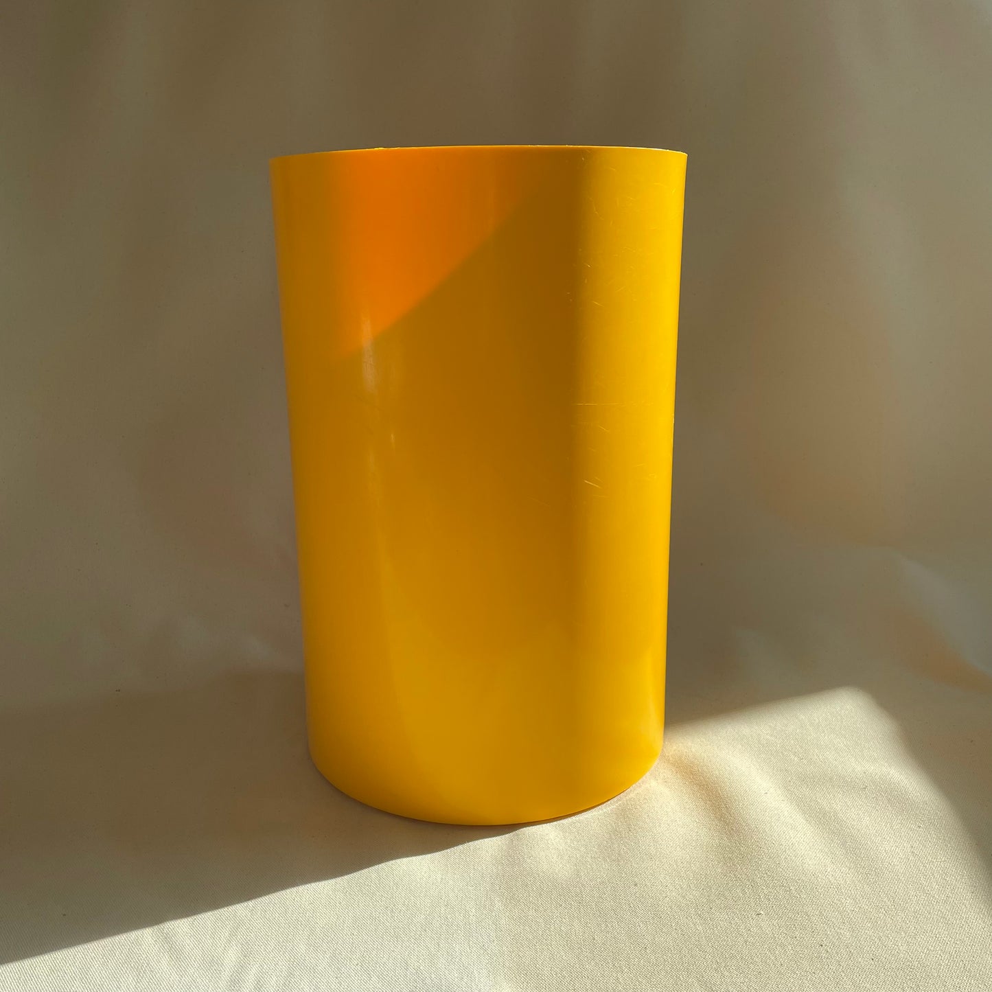 Vintage Yellow Kartell Trash Can