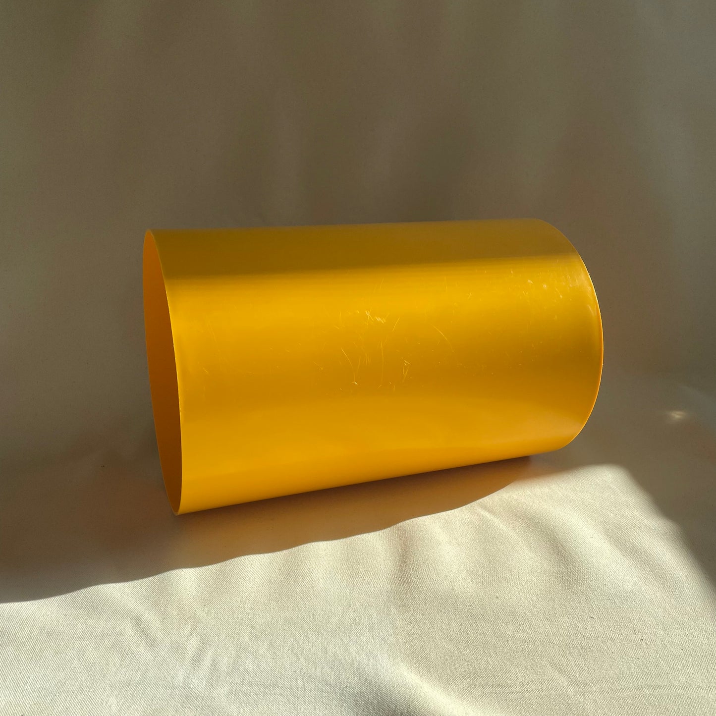 Vintage Yellow Kartell Trash Can