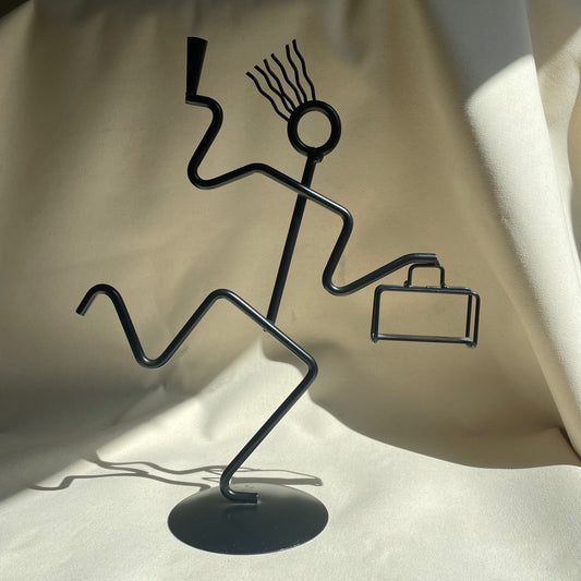 Kokopelli Vintage Memphis Metal Sculpture