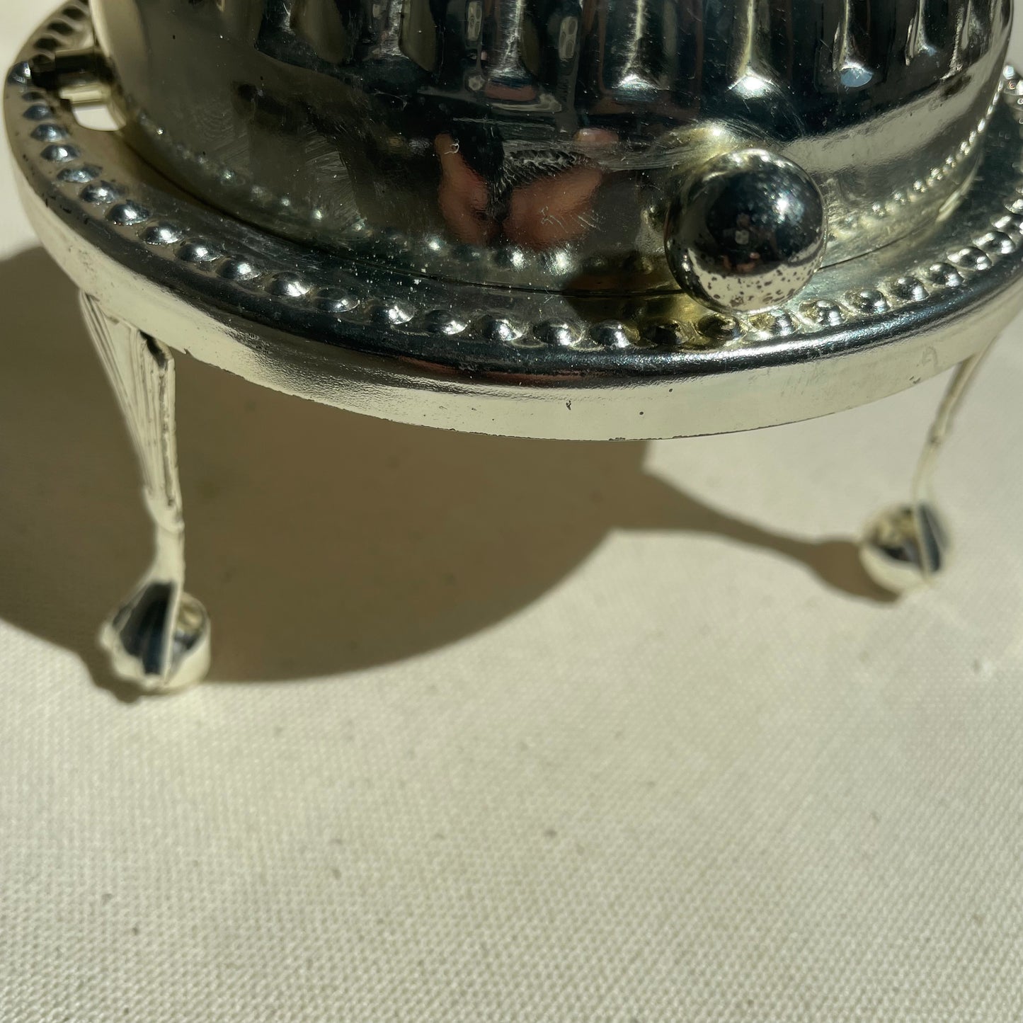 Vintage 1900's Roll Top England Caviar Globe Dish