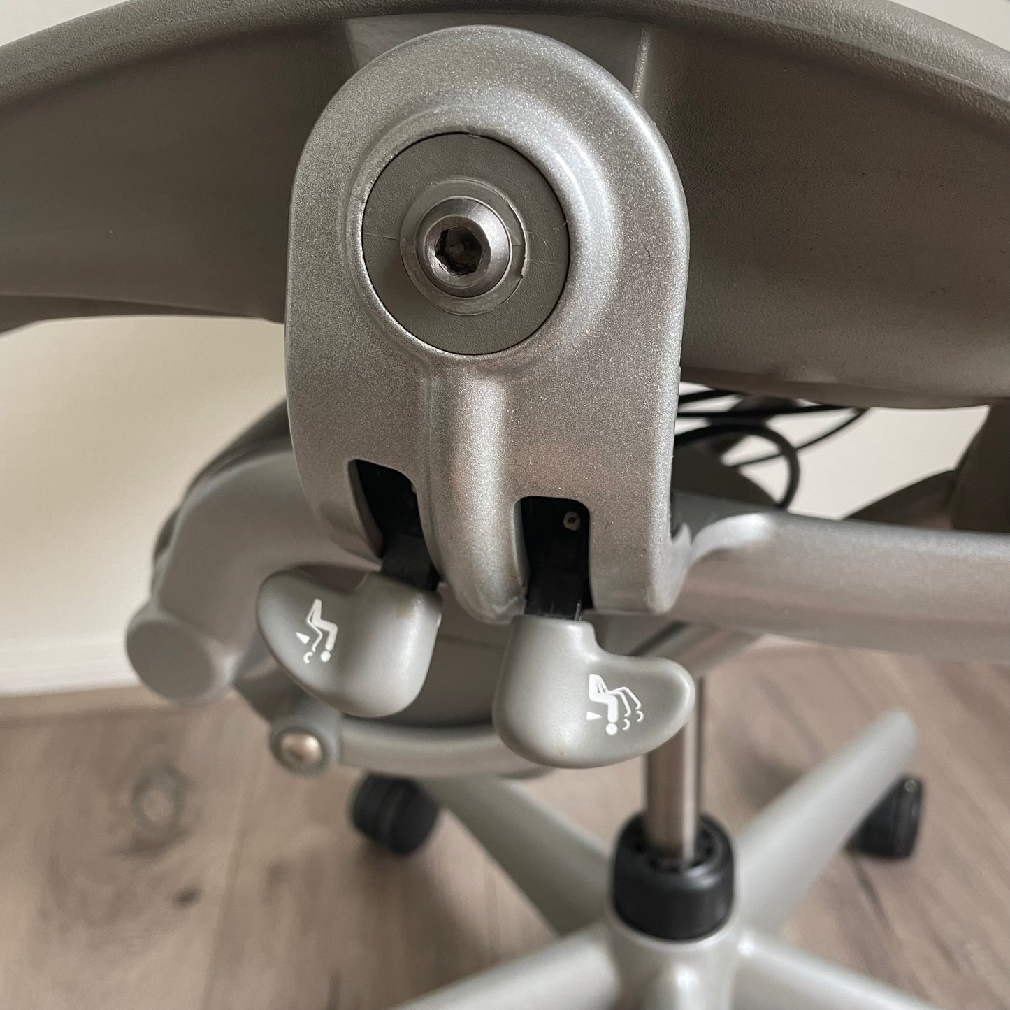 Herman Miller Aeron, Size A Office Chair in Titanium Silver