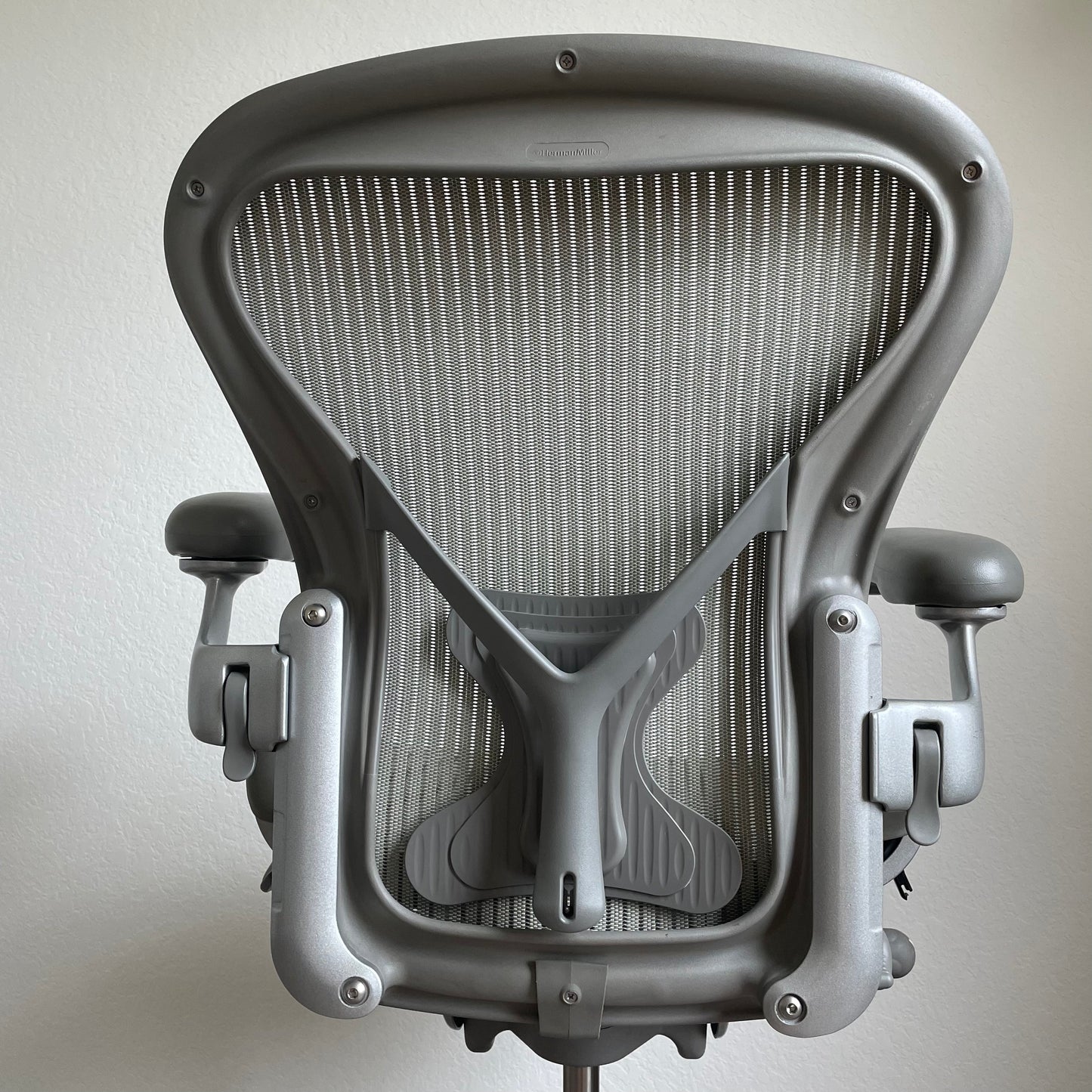 Herman Miller Aeron, Size A Office Chair in Titanium Silver