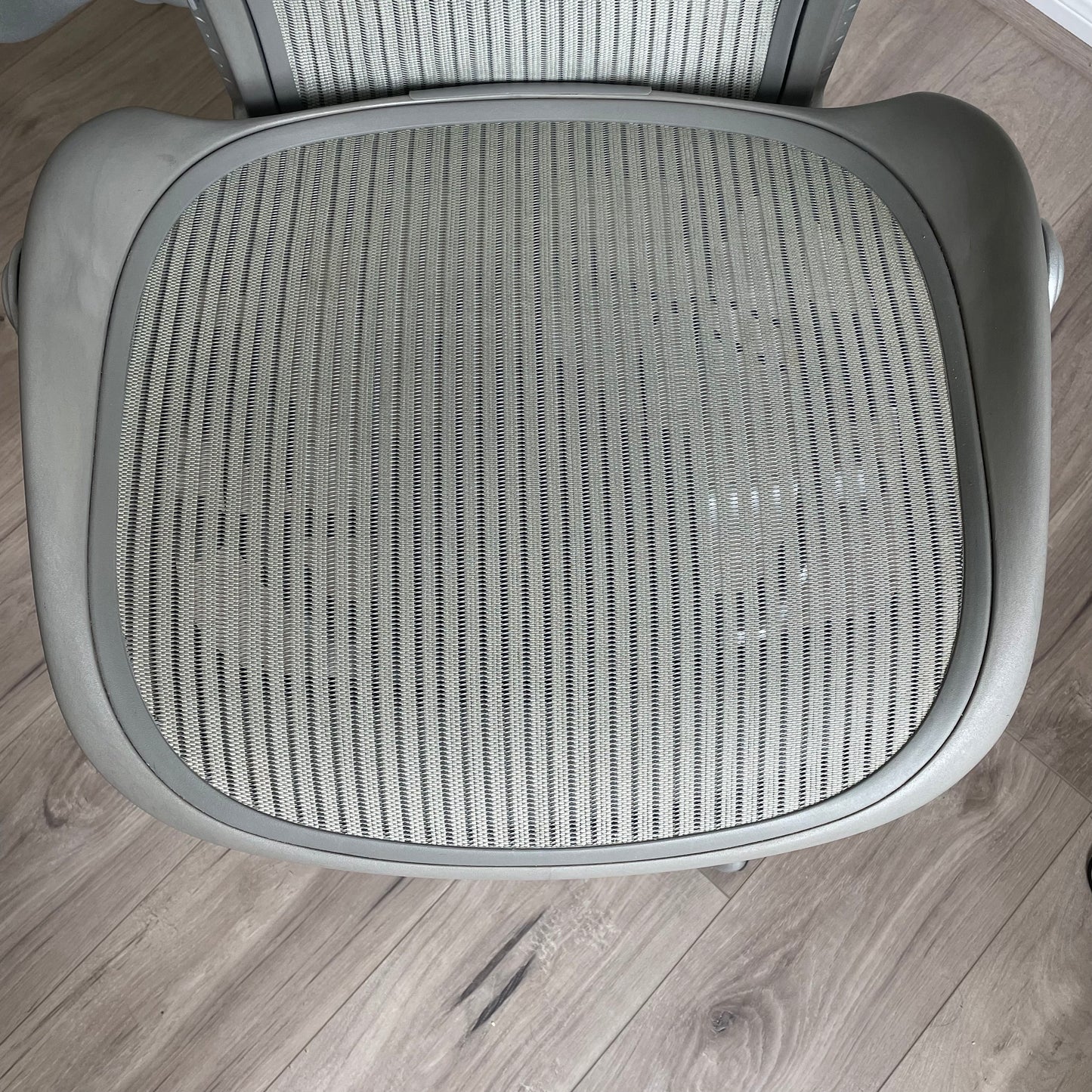 Herman Miller Aeron, Size A Office Chair in Titanium Silver