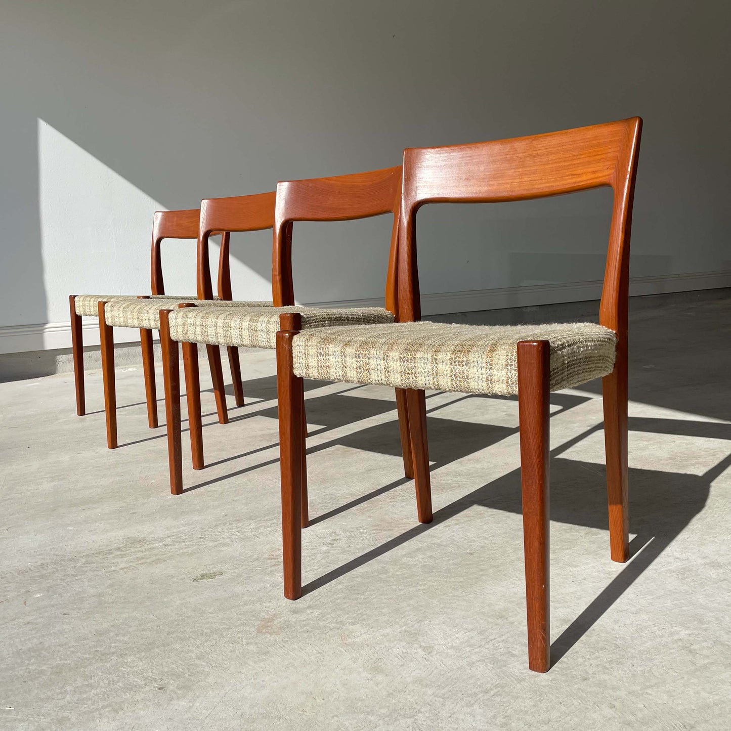 Danish Dining Chairs with Teak Frames by Svegards Markaryd, Set of 4