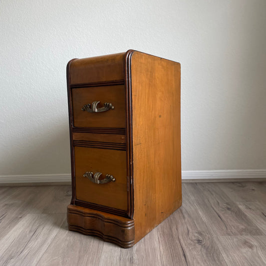 Art Deco Waterfall Nightstand or End Table