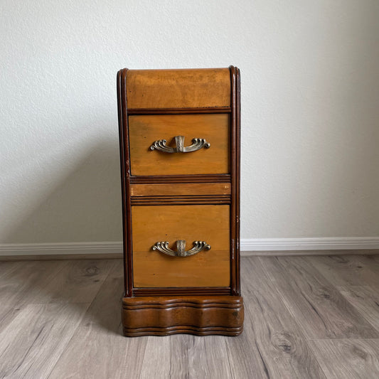 Art Deco Waterfall Nightstand or End Table