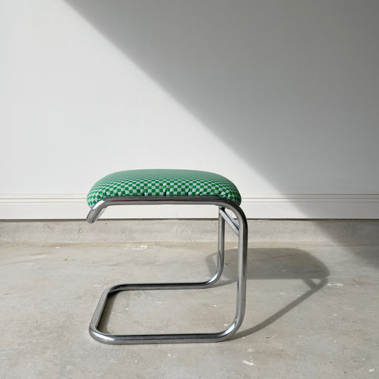 Mid-Century Modern Chrome Cantilever Footstool