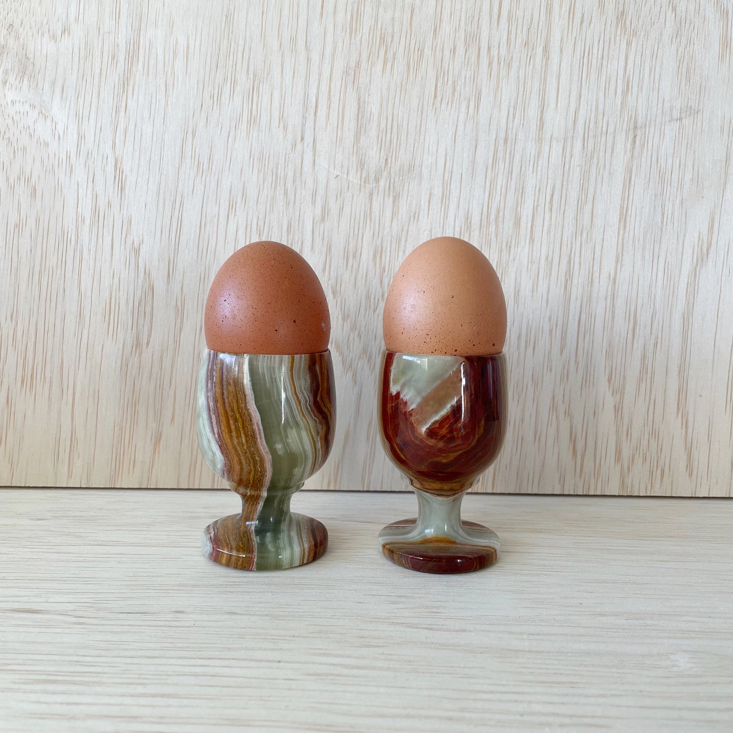 Onyx Marble Egg Cups x2