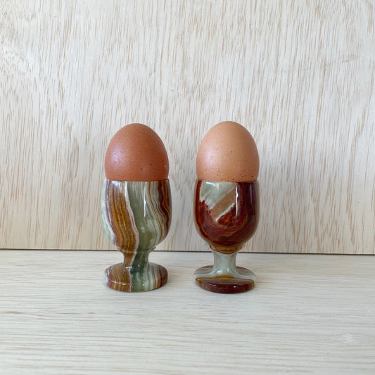 Onyx Marble Egg Cups x2