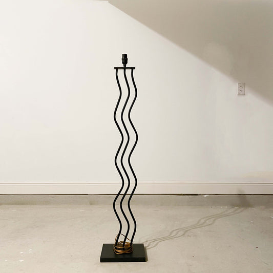 Postmodern Memphis Style Sculptural Curved Wavy Floor Lamp