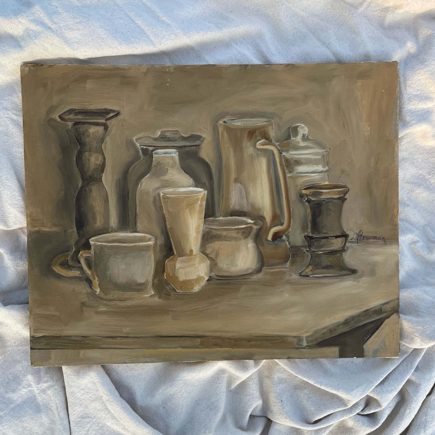 Still LIfe: Monochromatic Pottery - Original Artwork