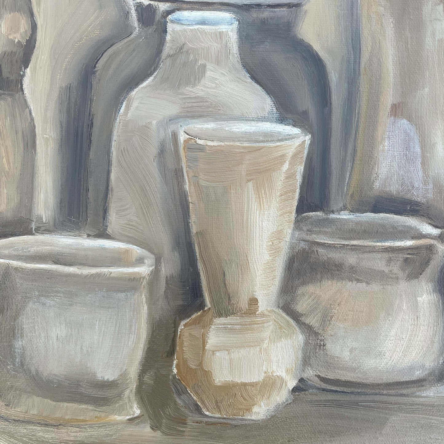 Still LIfe: Monochromatic Pottery - Original Artwork